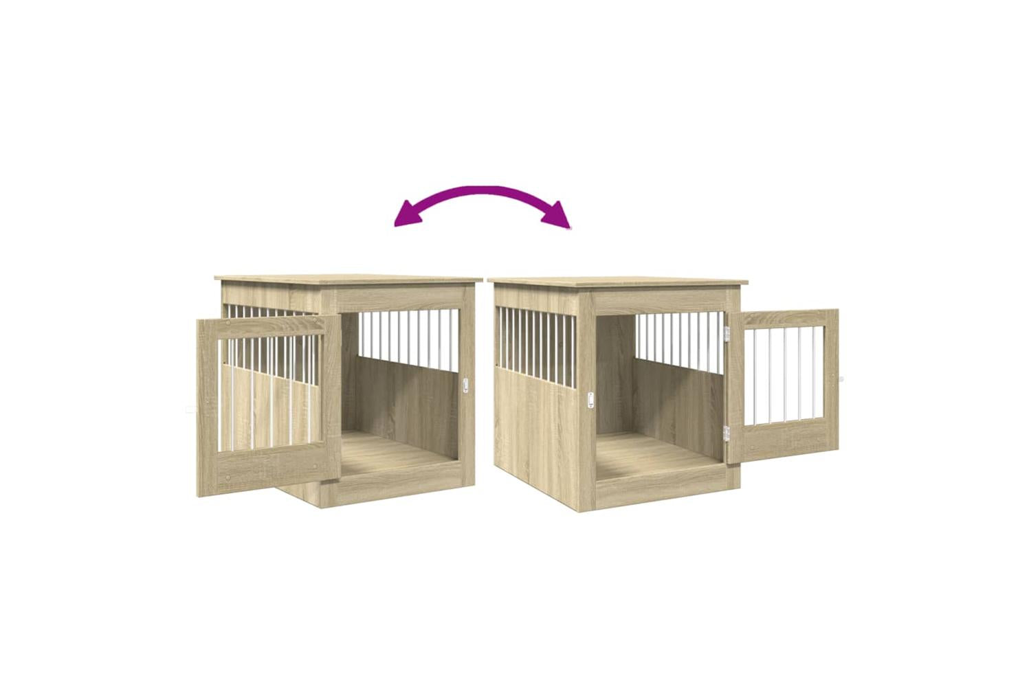 Vidaxl Dog Crate Furniture Sonoma Oak 645x80x71 Cm Engineered Wood-8