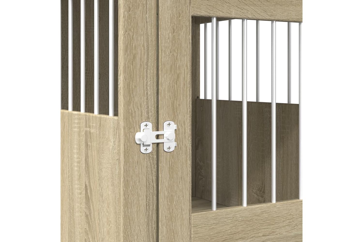 Vidaxl Dog Crate Furniture Sonoma Oak 645x80x71 Cm Engineered Wood-9