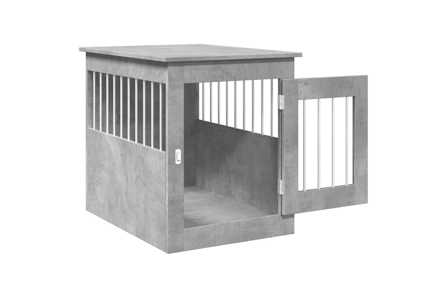 Vidaxl Dog Crate Furniture Concrete Grey 55x75x65 Cm Engineered Wood-5