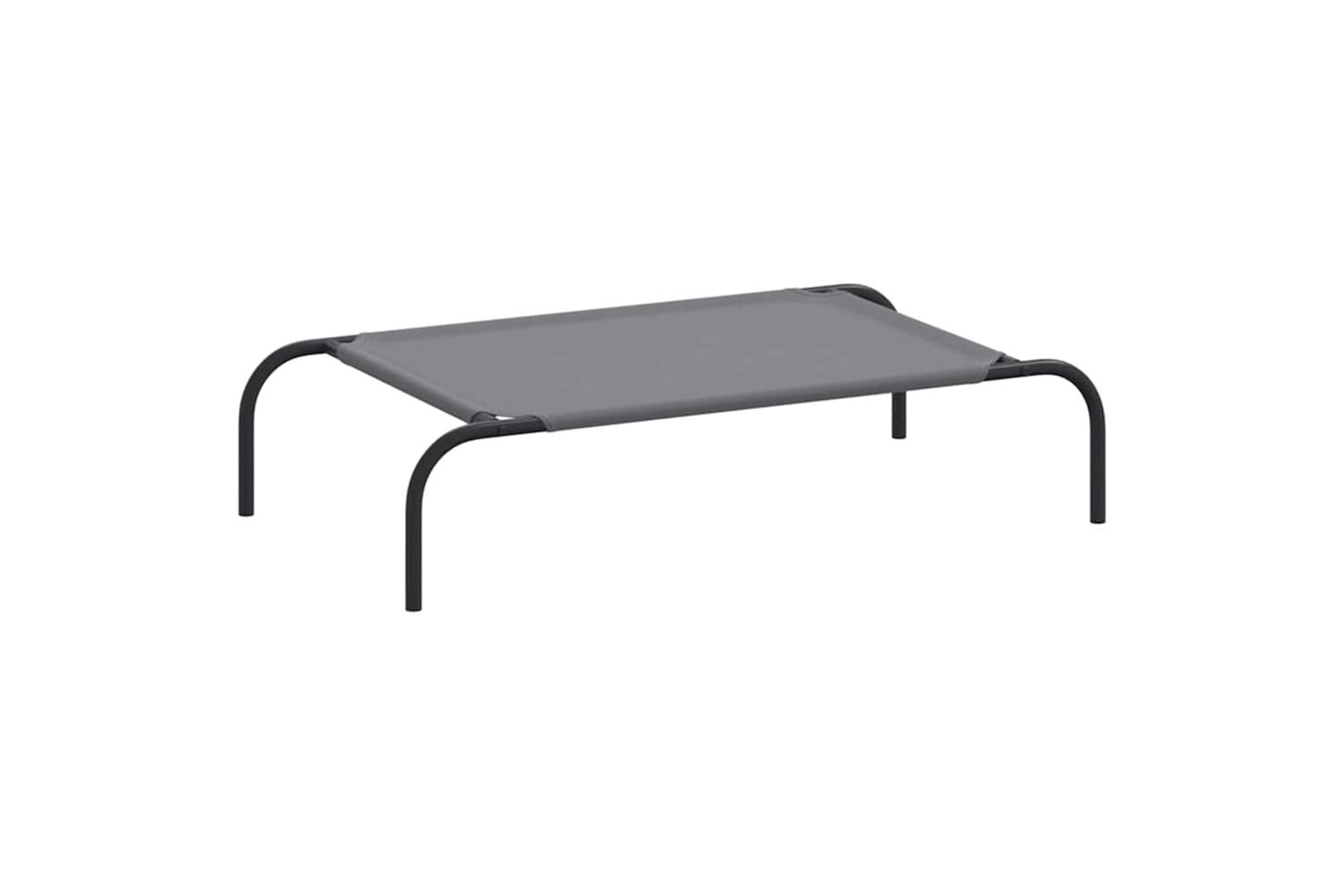 Vidaxl Elevated Dog Bed Grey 90x50x20 Cm Oxford Fabric And Steel-2