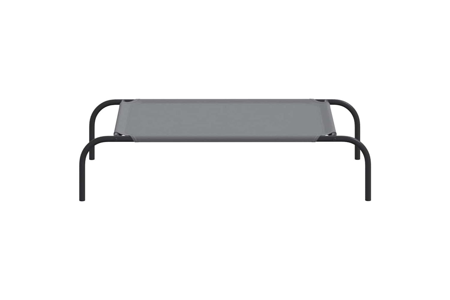 Vidaxl Elevated Dog Bed Grey 90x50x20 Cm Oxford Fabric And Steel-4