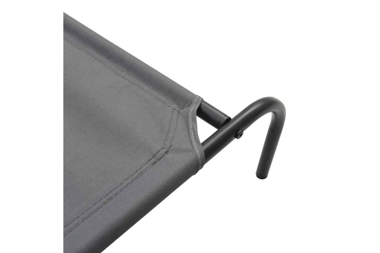 Vidaxl Elevated Dog Bed Grey 90x50x20 Cm Oxford Fabric And Steel-7