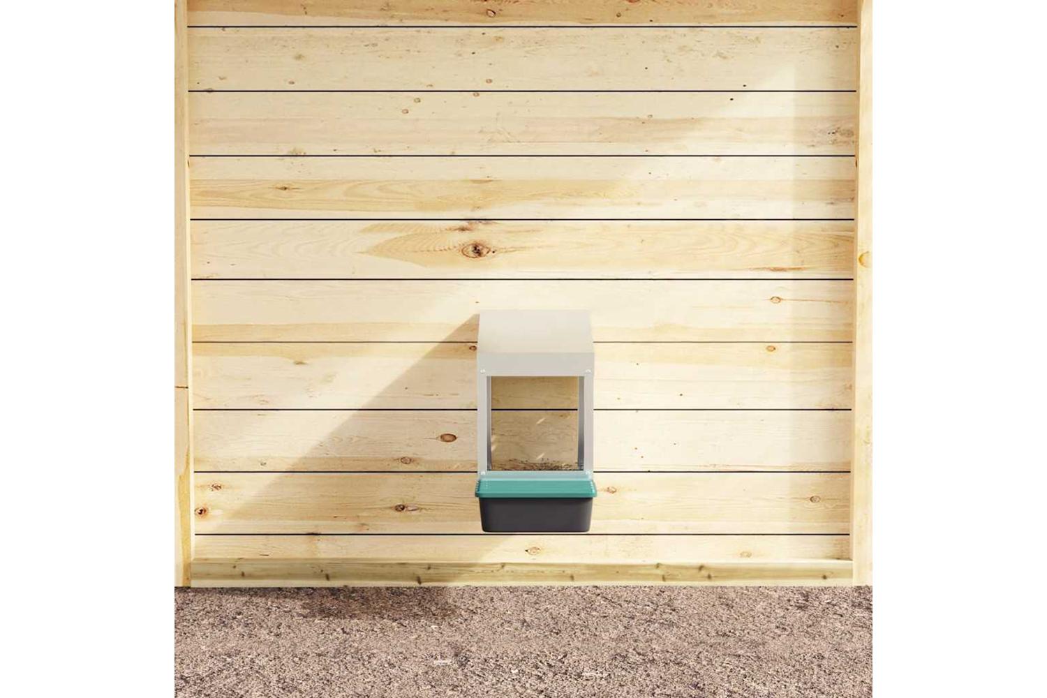Vidaxl Chicken Nesting Box 1 Compartment Wall-mounted Galvanised Steel-3