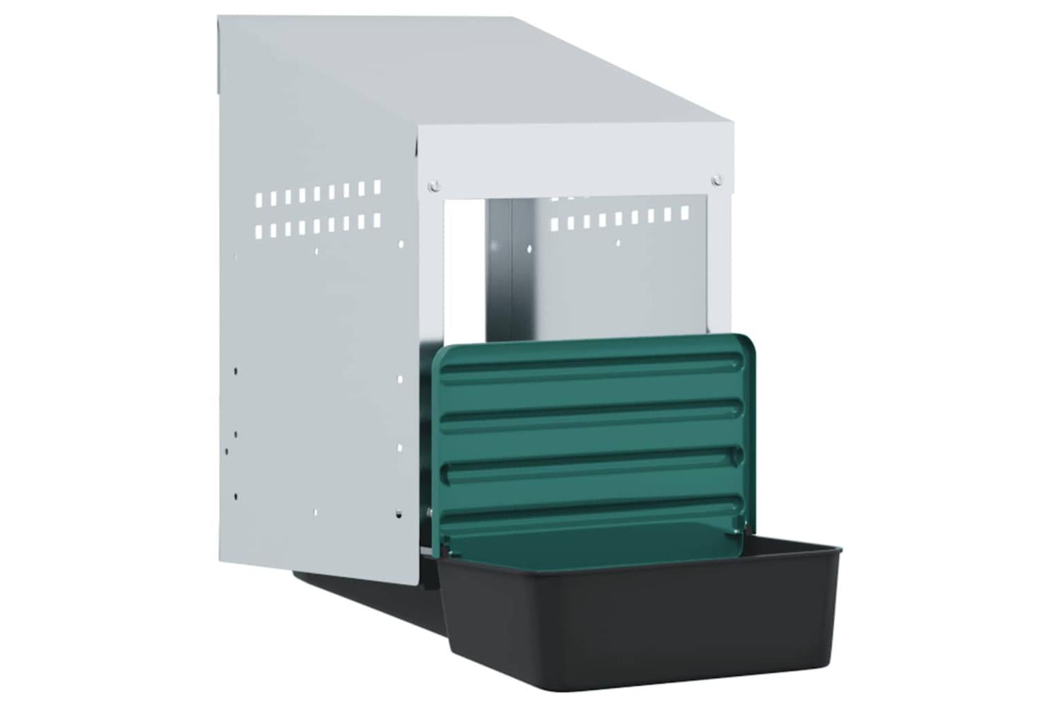 Vidaxl Chicken Nesting Box 1 Compartment Wall-mounted Galvanised Steel-4