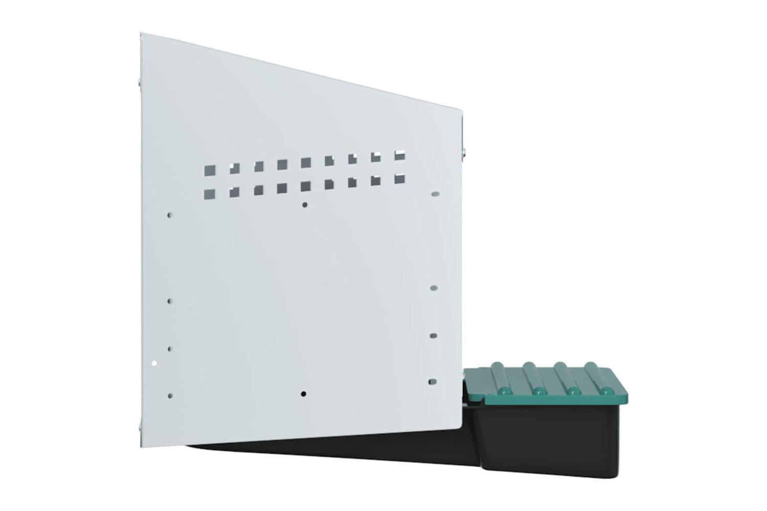 Vidaxl Chicken Nesting Box 1 Compartment Wall-mounted Galvanised Steel-6