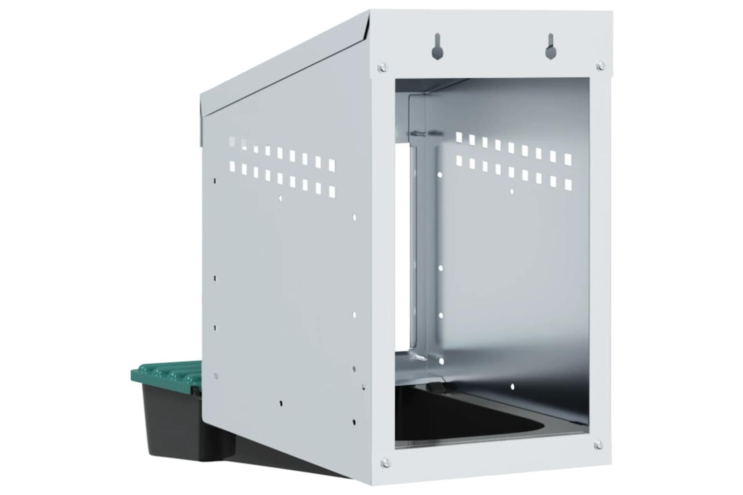 Vidaxl Chicken Nesting Box 1 Compartment Wall-mounted Galvanised Steel-7