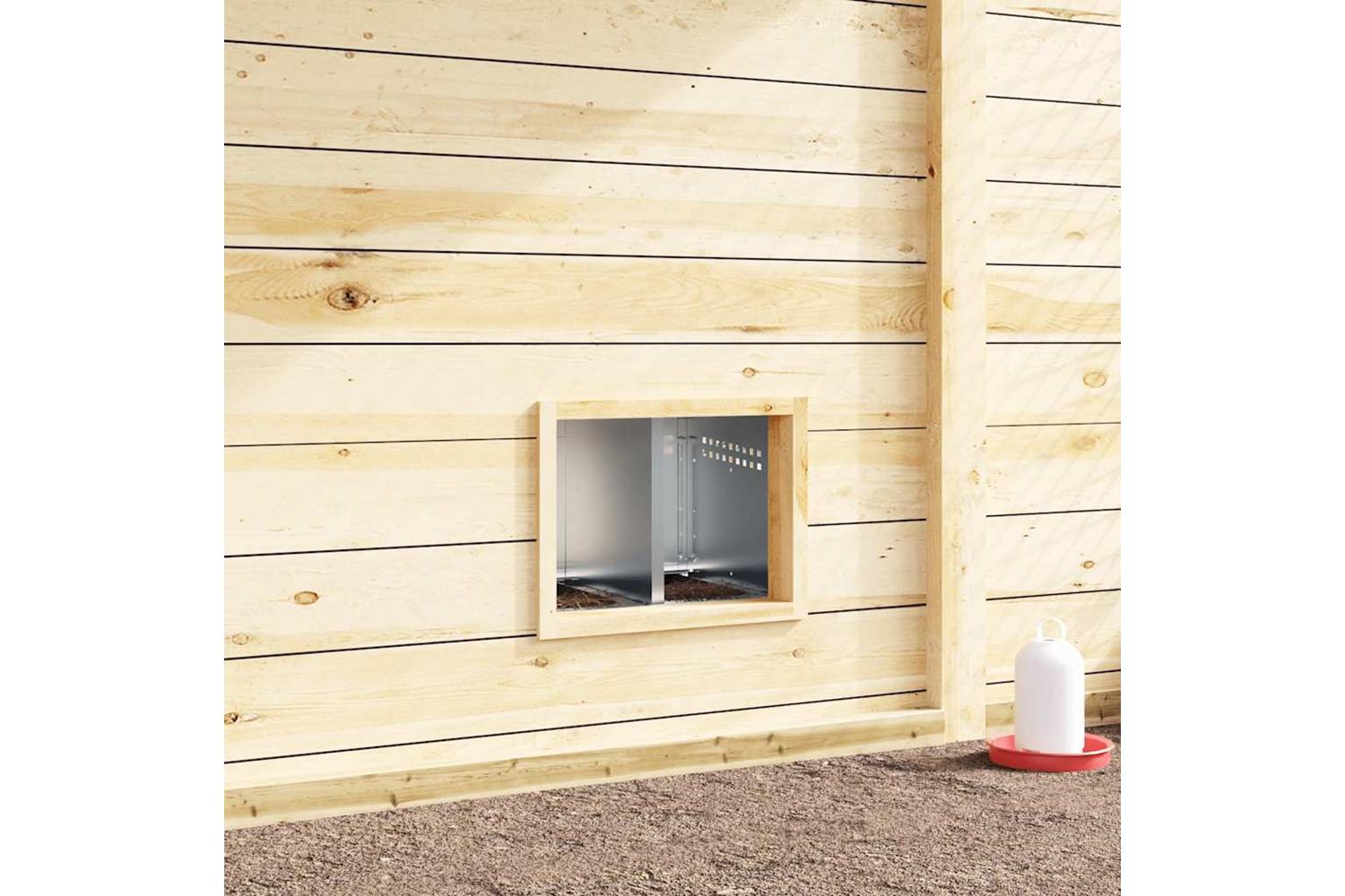 Vidaxl Chicken Nesting Box 2 Compartments Wall-mounted Galvanised Steel-3