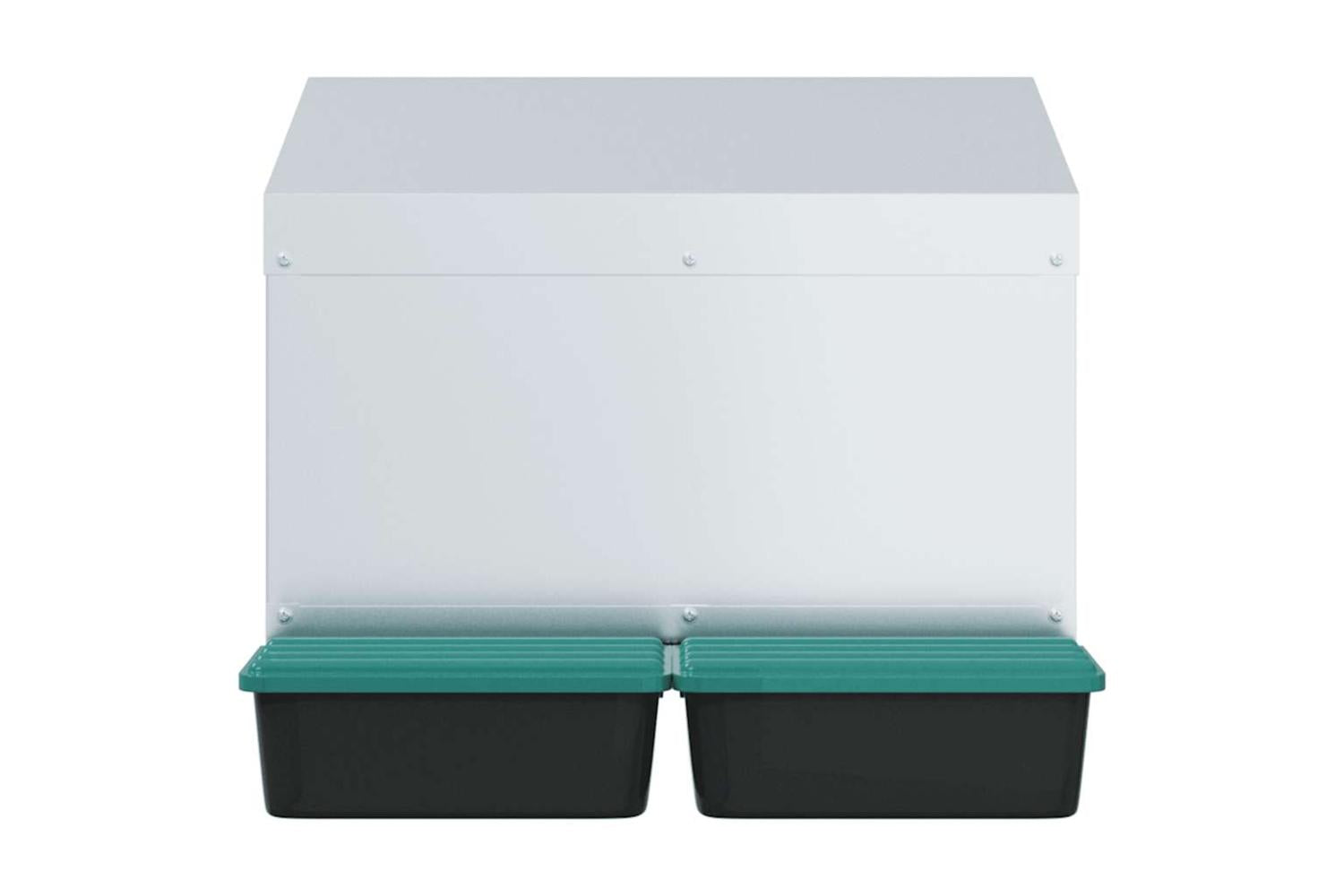 Vidaxl Chicken Nesting Box 2 Compartments Wall-mounted Galvanised Steel-5