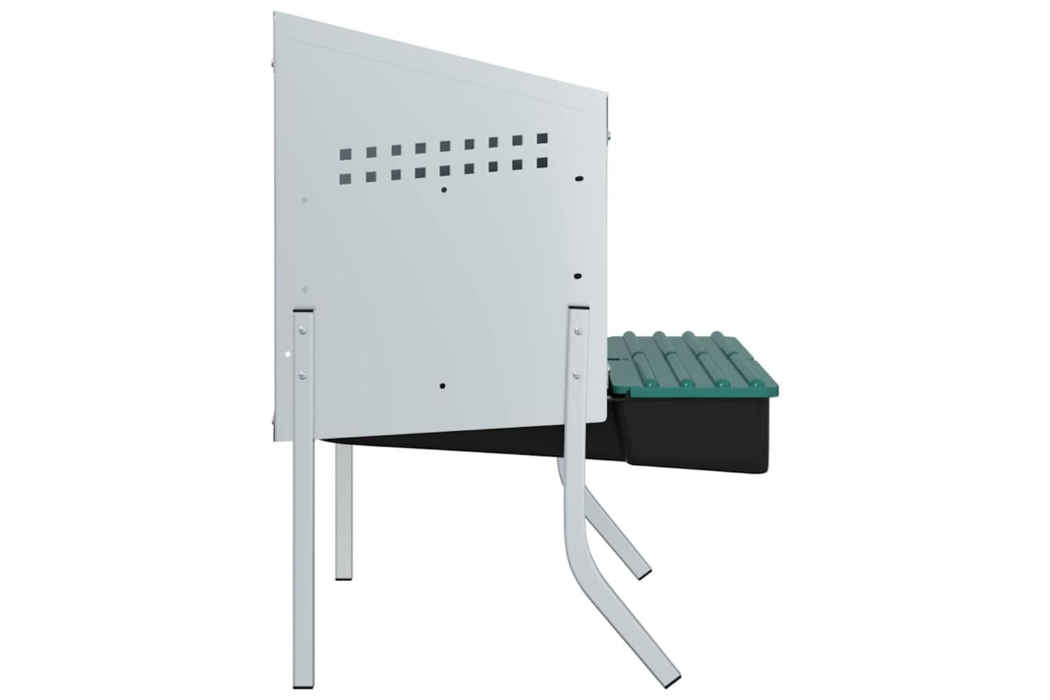 Vidaxl Chicken Nesting Box 2 Compartments With Legs Galvanised Steel-6