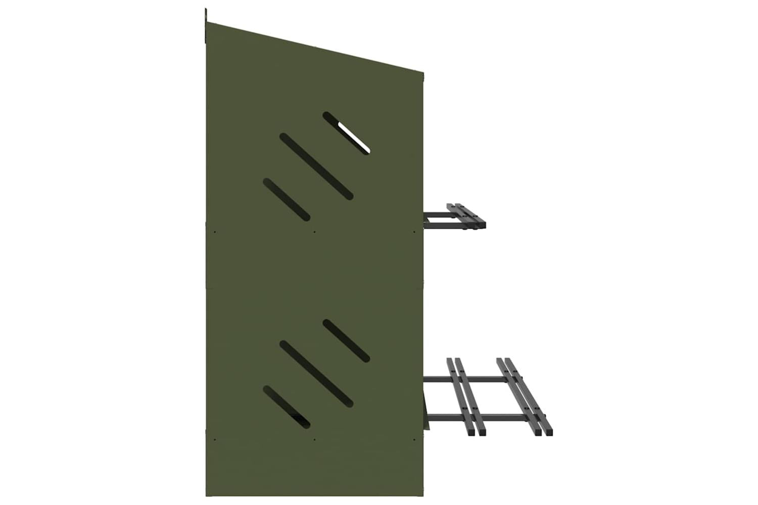 Vidaxl Chicken Nesting Box With 8 Compartments Olive Green Metal-6