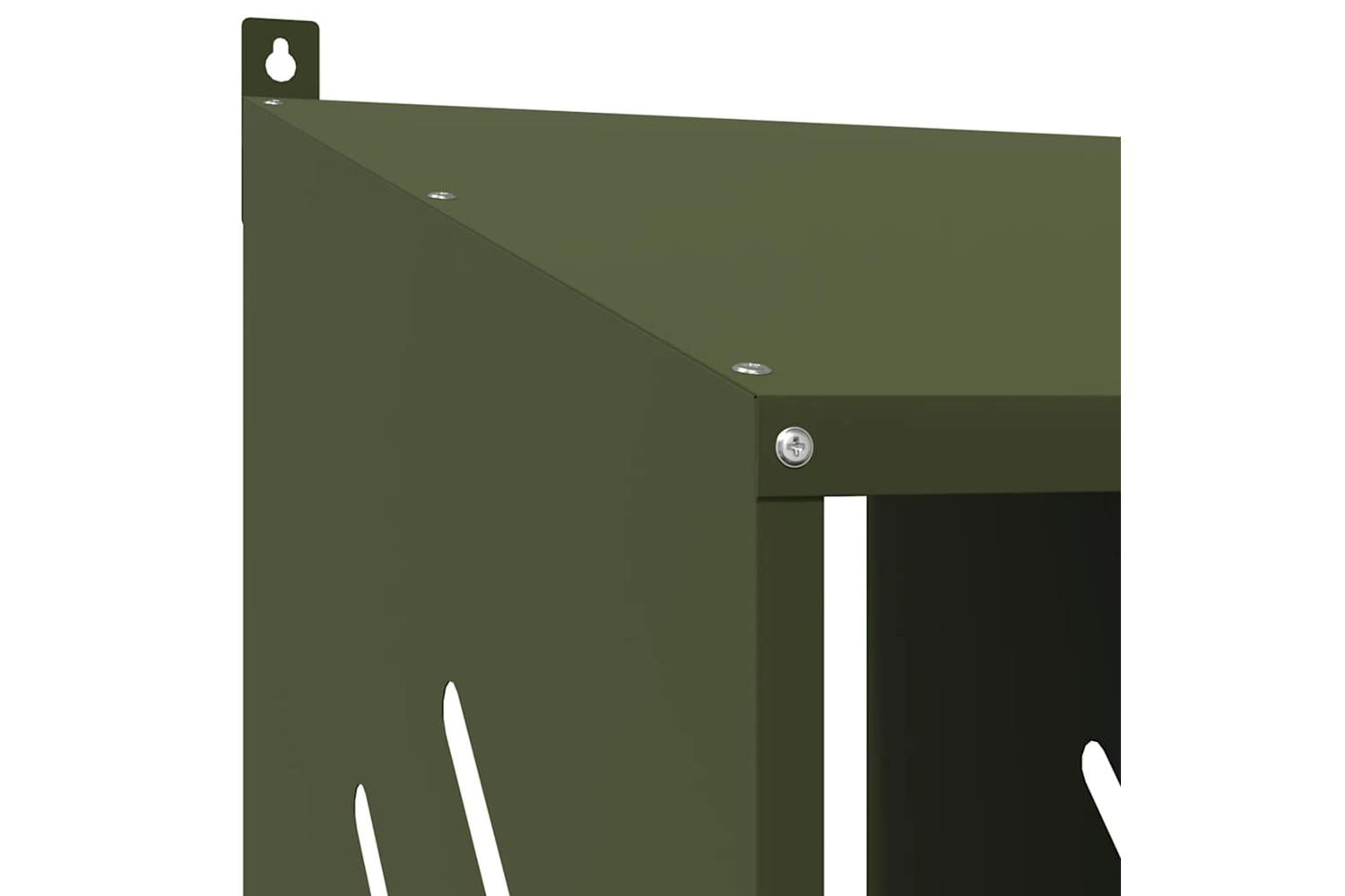 Vidaxl Chicken Nesting Box With 8 Compartments Olive Green Metal-9
