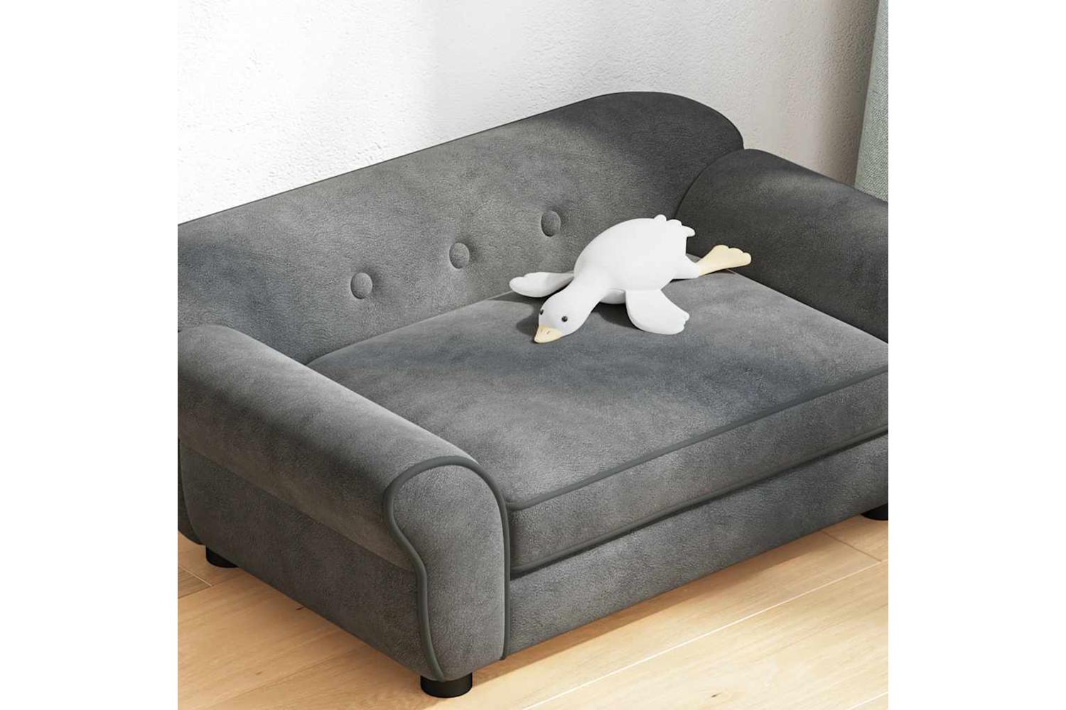 Vidaxl Dog Sofa Dark Grey 72x45x30 Cm Plush-4