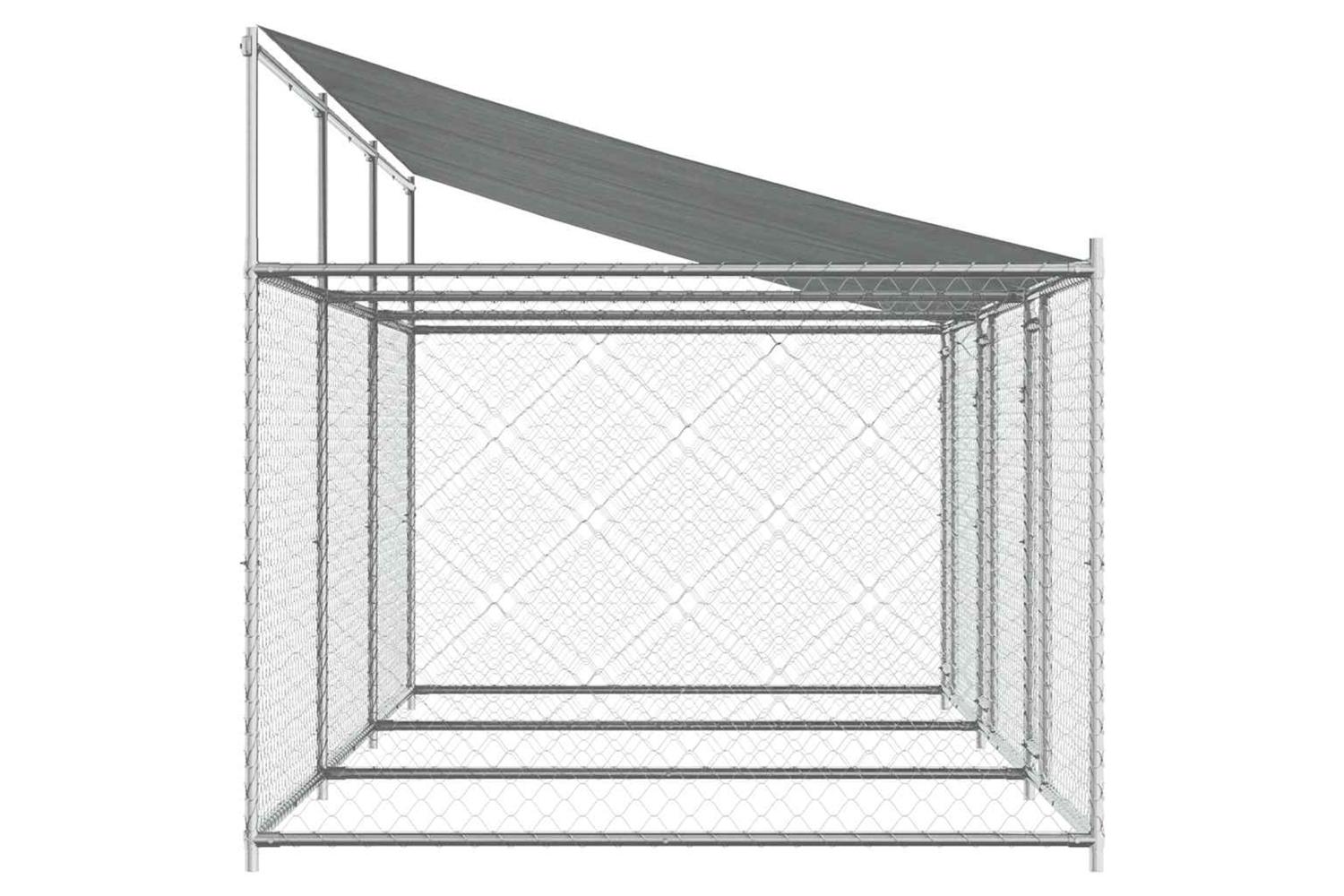 Vidaxl Dog Cage With Roof And Doors Grey 6x2x2 M Galvanised Steel-5