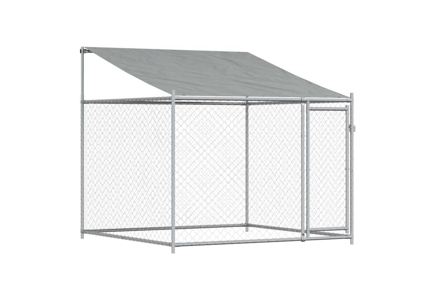 Vidaxl Dog Cage With Roof And Doors Grey 6x2x2 M Galvanised Steel-8