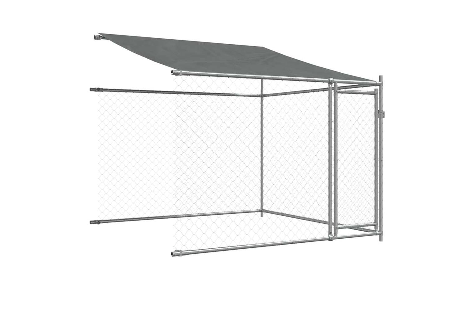 Vidaxl Dog Cage With Roof And Doors Grey 10x2x2 M Galvanised Steel-8