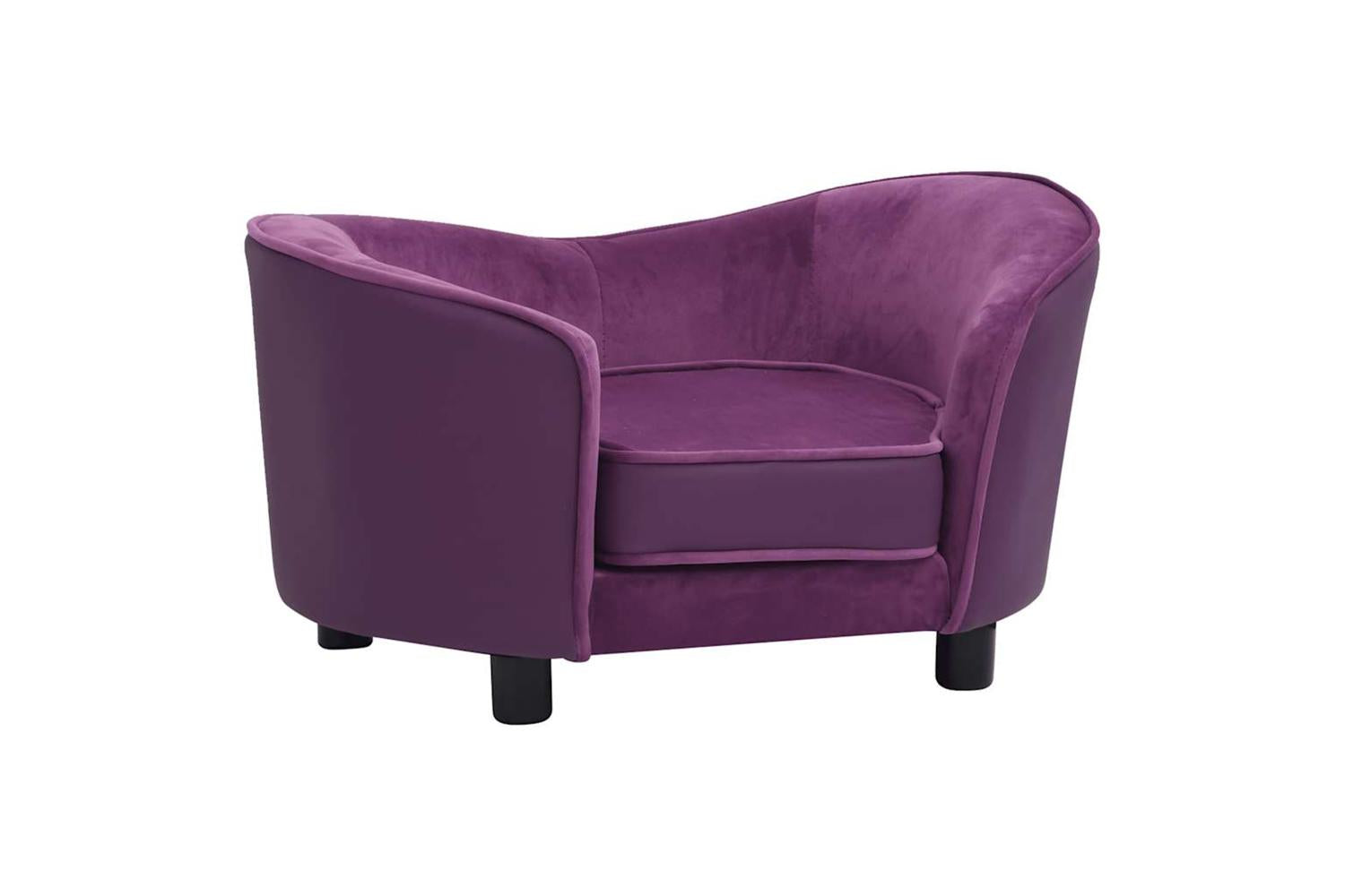 Vidaxl Dog Sofa Burgundy 69x49x40 Cm Plush And Faux Leather-2