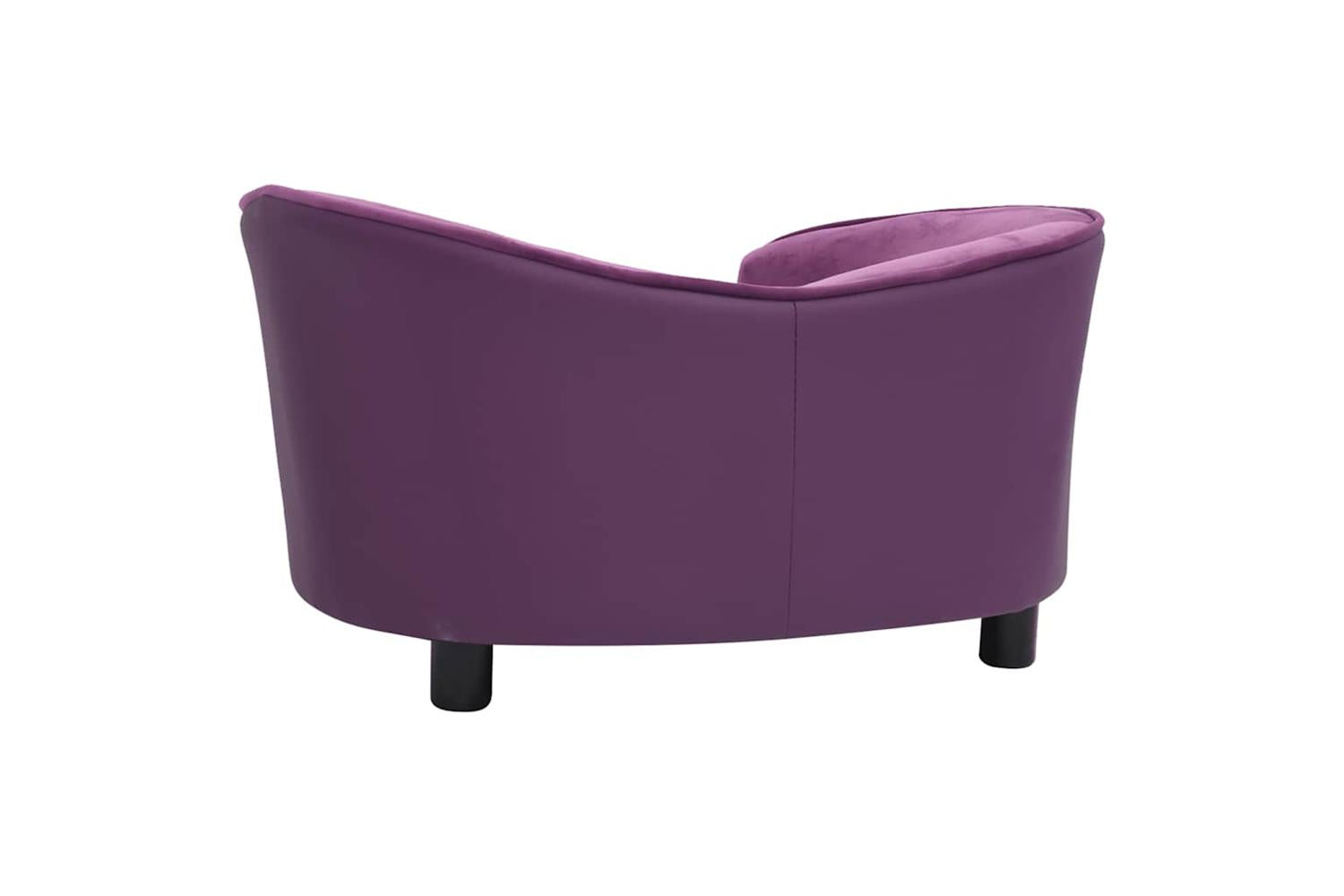 Vidaxl Dog Sofa Burgundy 69x49x40 Cm Plush And Faux Leather-6