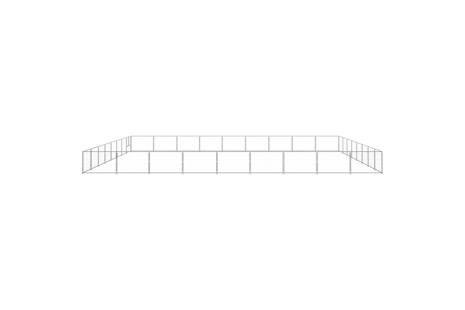 Vidaxl Dog Kennel Silver 72 M Steel-2