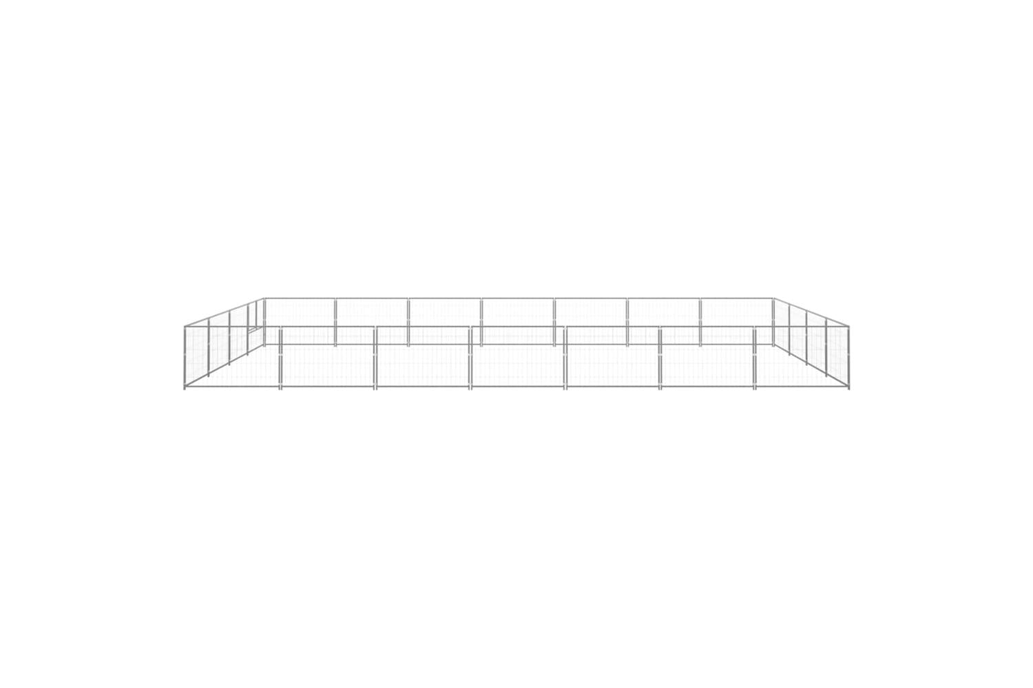 Vidaxl Dog Kennel Silver 28 M Steel-2