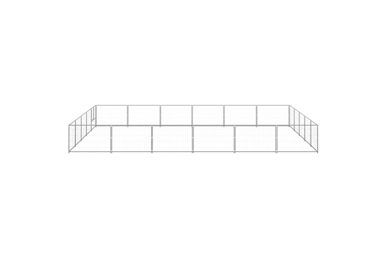 Vidaxl Dog Kennel Silver 30 M Steel-2