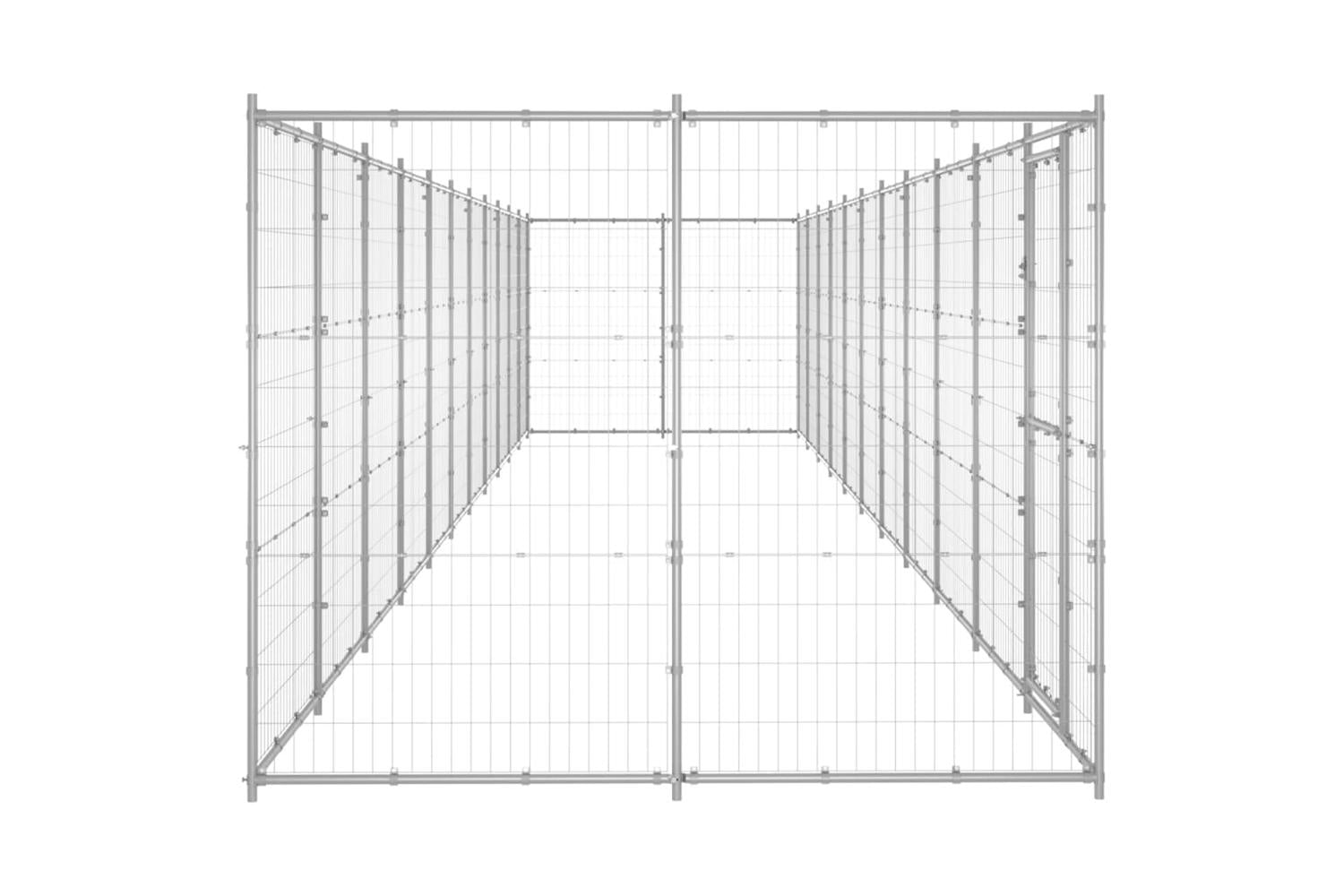 Vidaxl Outdoor Dog Kennel Galvanised Steel 2662 M-3