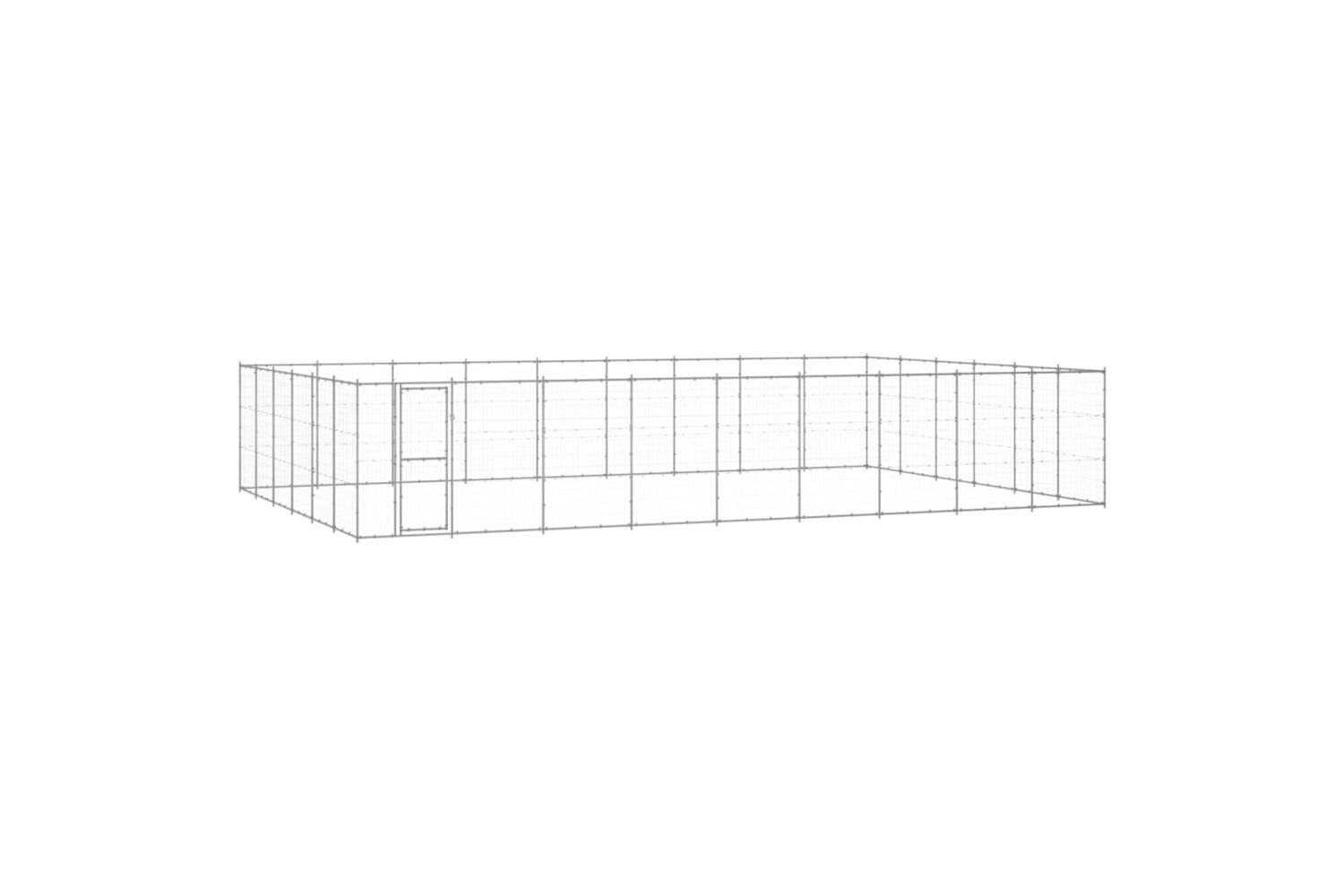 Vidaxl Outdoor Dog Kennel Galvanised Steel 6534 M
