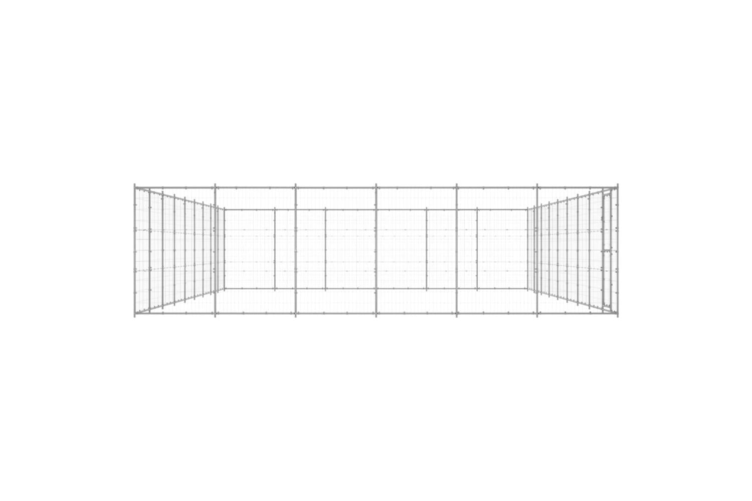 Vidaxl Outdoor Dog Kennel Galvanised Steel 6534 M-3