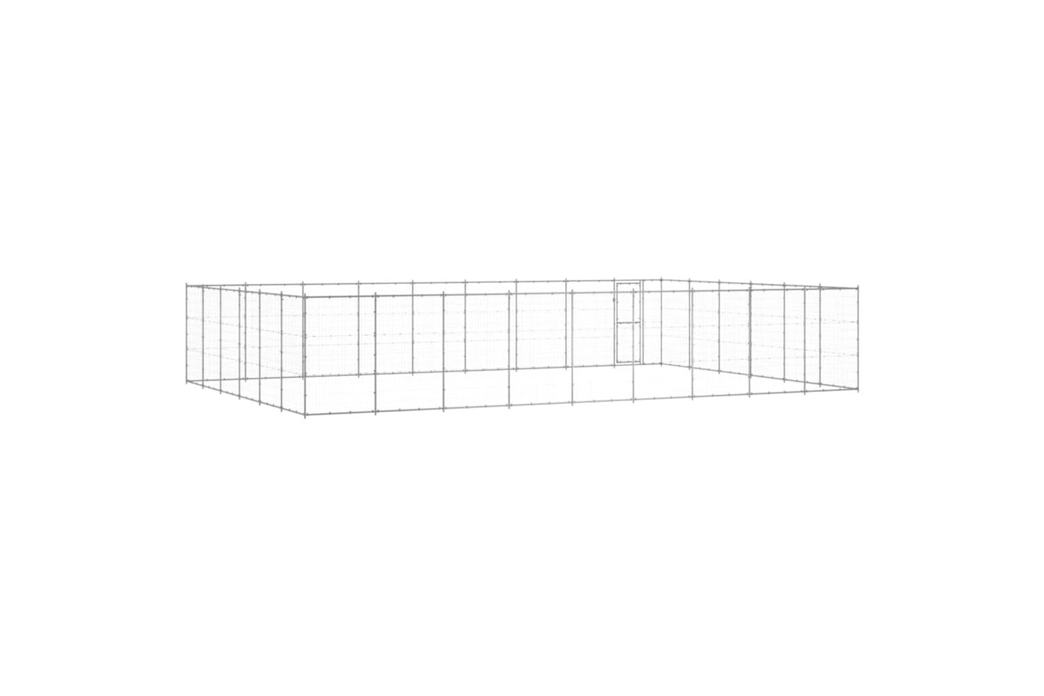 Vidaxl Outdoor Dog Kennel Galvanised Steel 6534 M-4