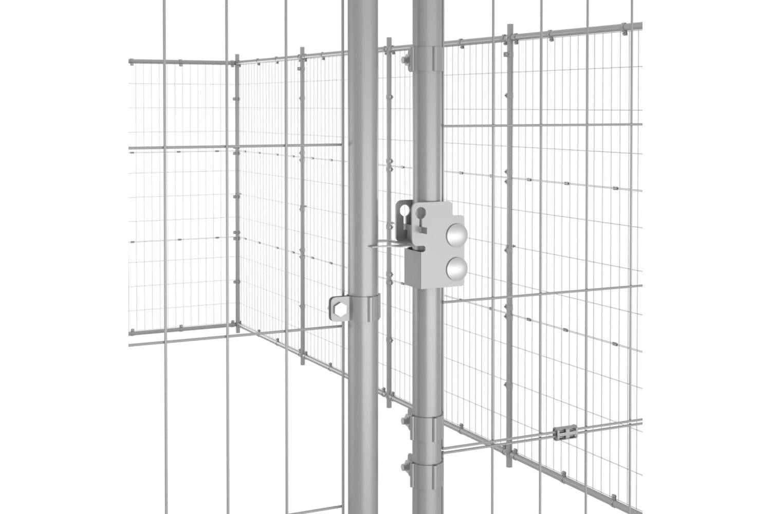 Vidaxl Outdoor Dog Kennel Galvanised Steel 6534 M-5