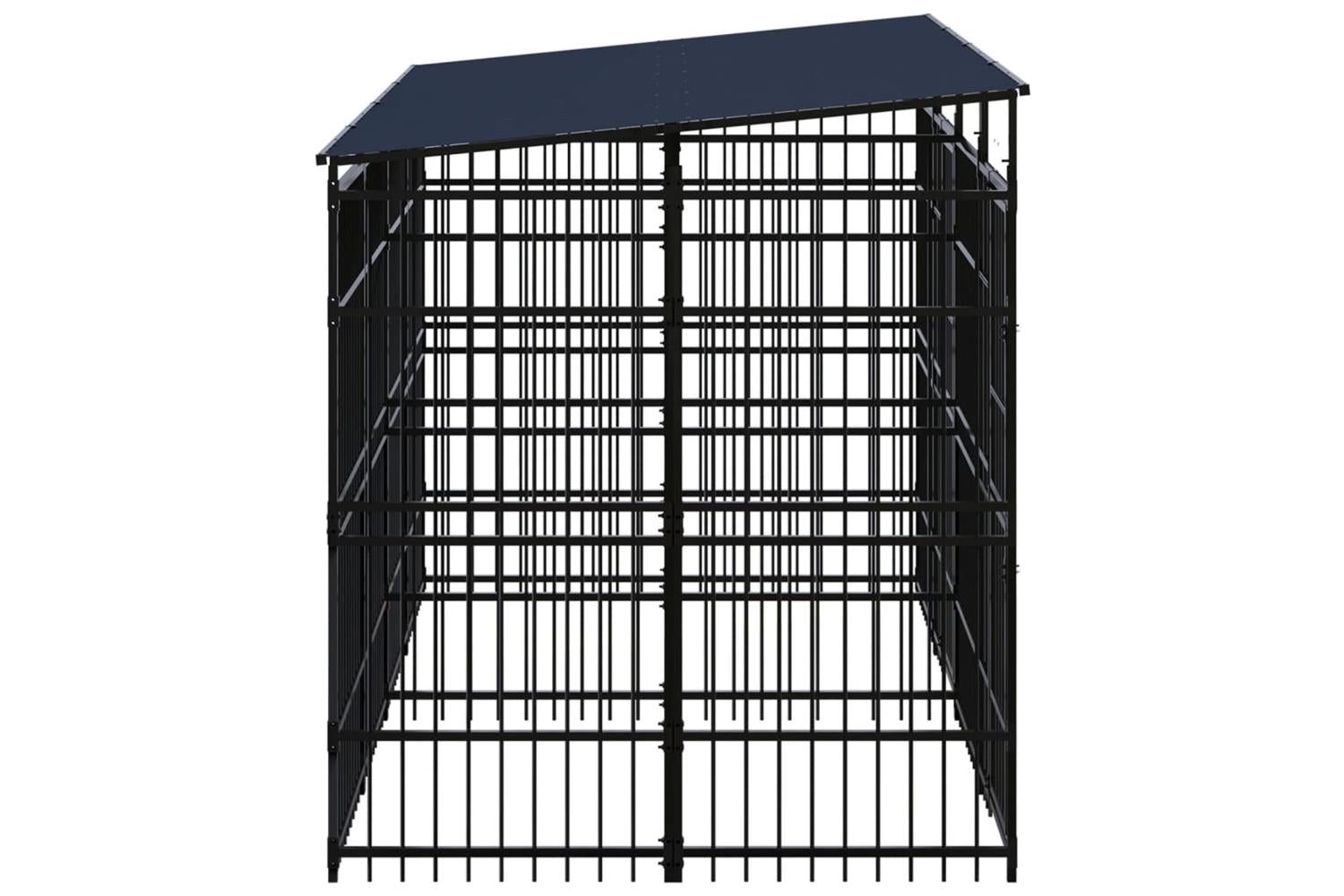 Vidaxl Outdoor Dog Kennel With Roof Steel 737 M-3
