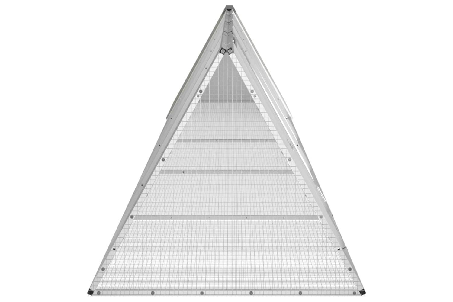 Vidaxl Rabbit Cage Grey 5045x805x71 Cm Galvanised Steel-4
