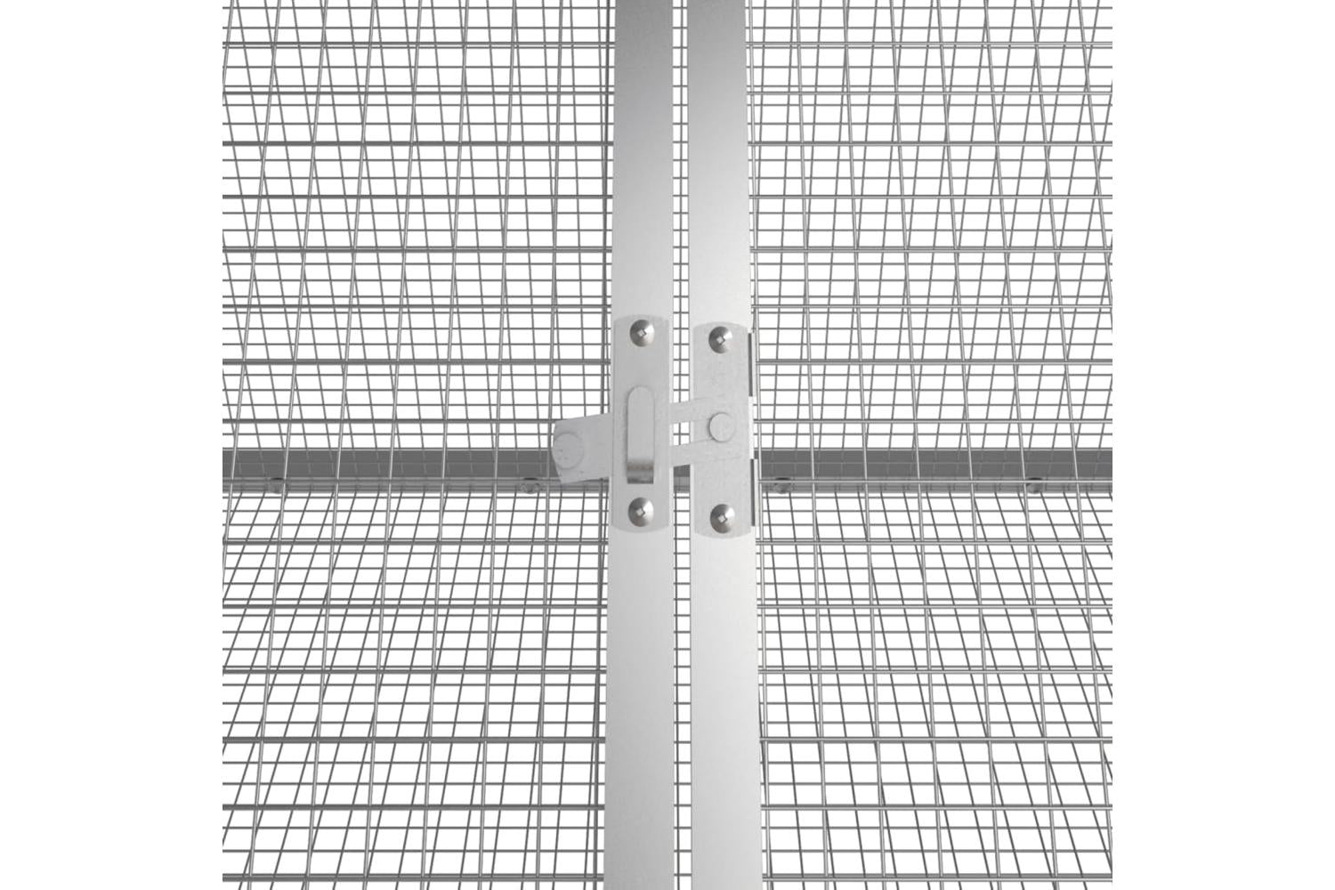 Vidaxl Rabbit Cage Grey 5045x805x71 Cm Galvanised Steel-5