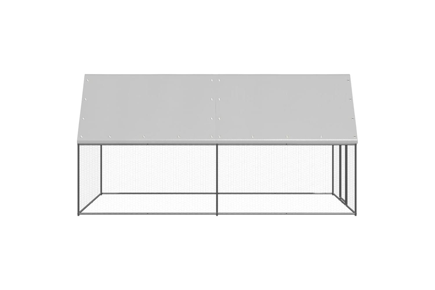 Vidaxl Outdoor Chicken Cage 2x4x2 M Galvanised Steel-3
