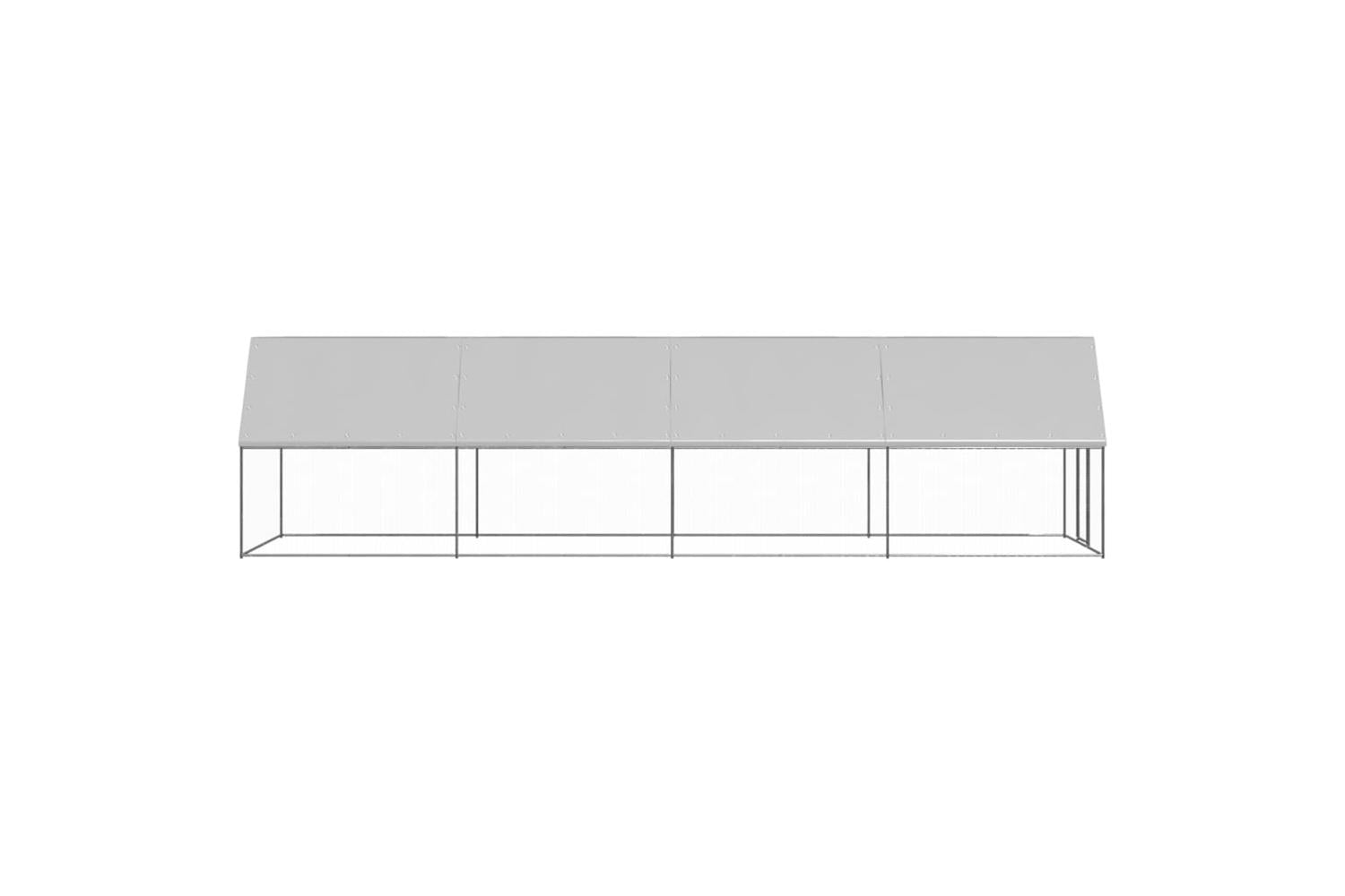 Vidaxl Outdoor Chicken Cage 2x8x2 M Galvanised Steel-3