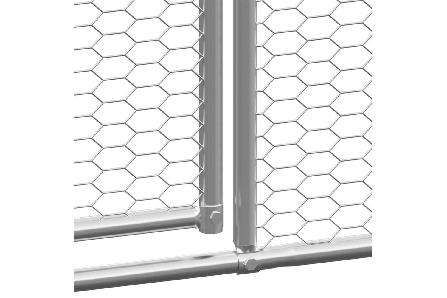 Vidaxl Outdoor Chicken Cage 2x8x2 M Galvanised Steel-4