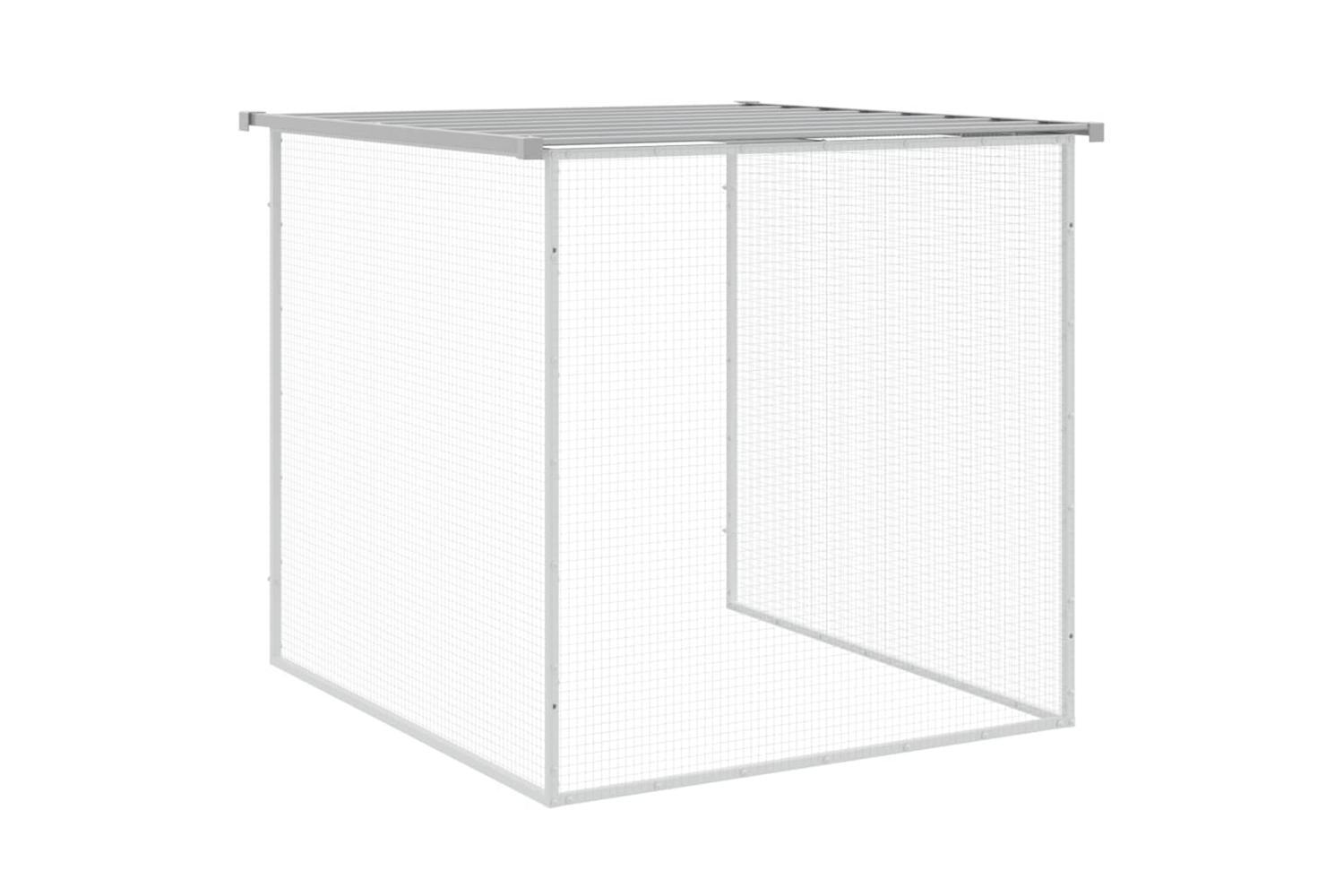 Vidaxl Chicken Cage With Roof Light Grey 603x98x90 Cm Galvanised Steel-8