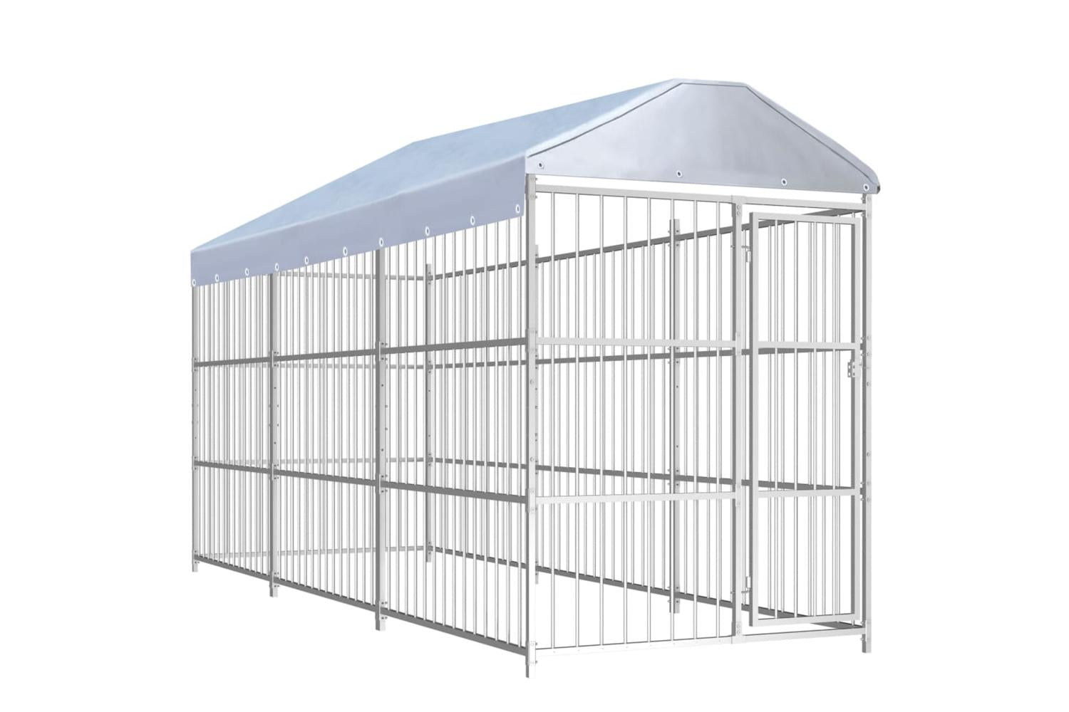 Vidaxl Outdoor Dog Kennel With Roof 450x150x200 Cm