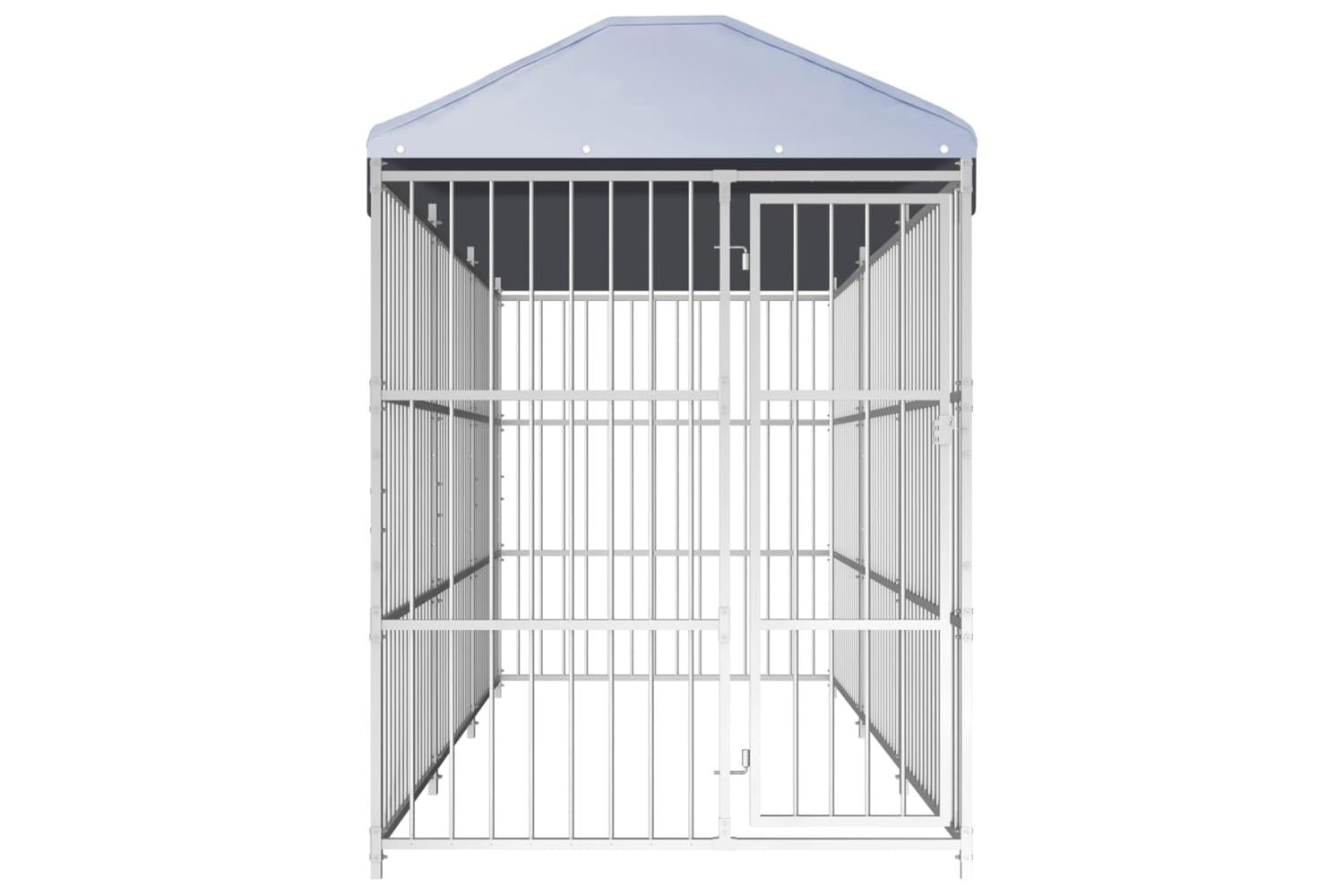 Vidaxl Outdoor Dog Kennel With Roof 450x150x200 Cm-2