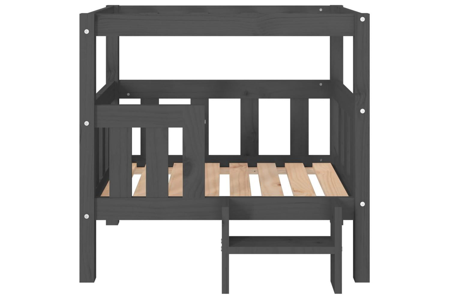Vidaxl Dog Bed Grey 755x635x70 Cm Solid Wood Pine-5