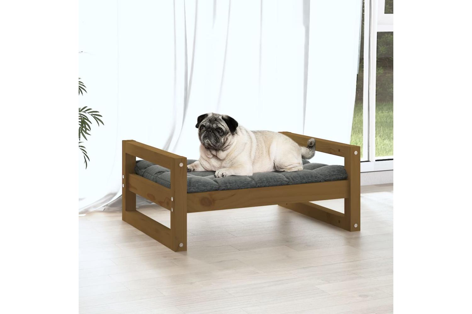 Vidaxl Dog Bed Honey Brown 655x505x28 Cm Solid Pine Wood-3