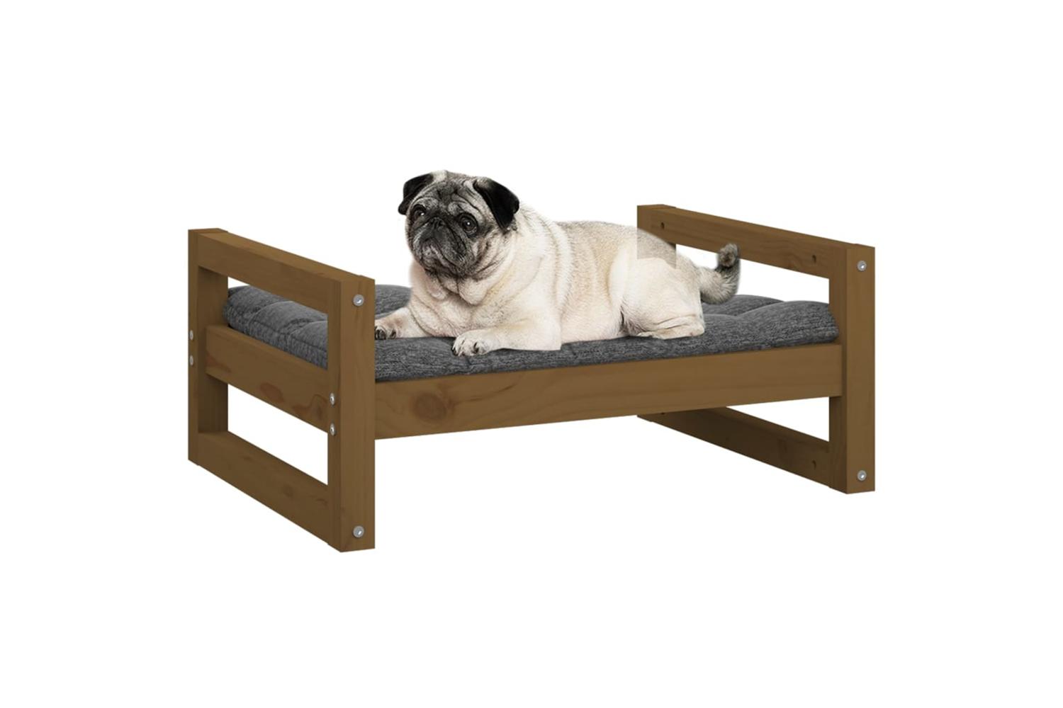Vidaxl Dog Bed Honey Brown 655x505x28 Cm Solid Pine Wood-4