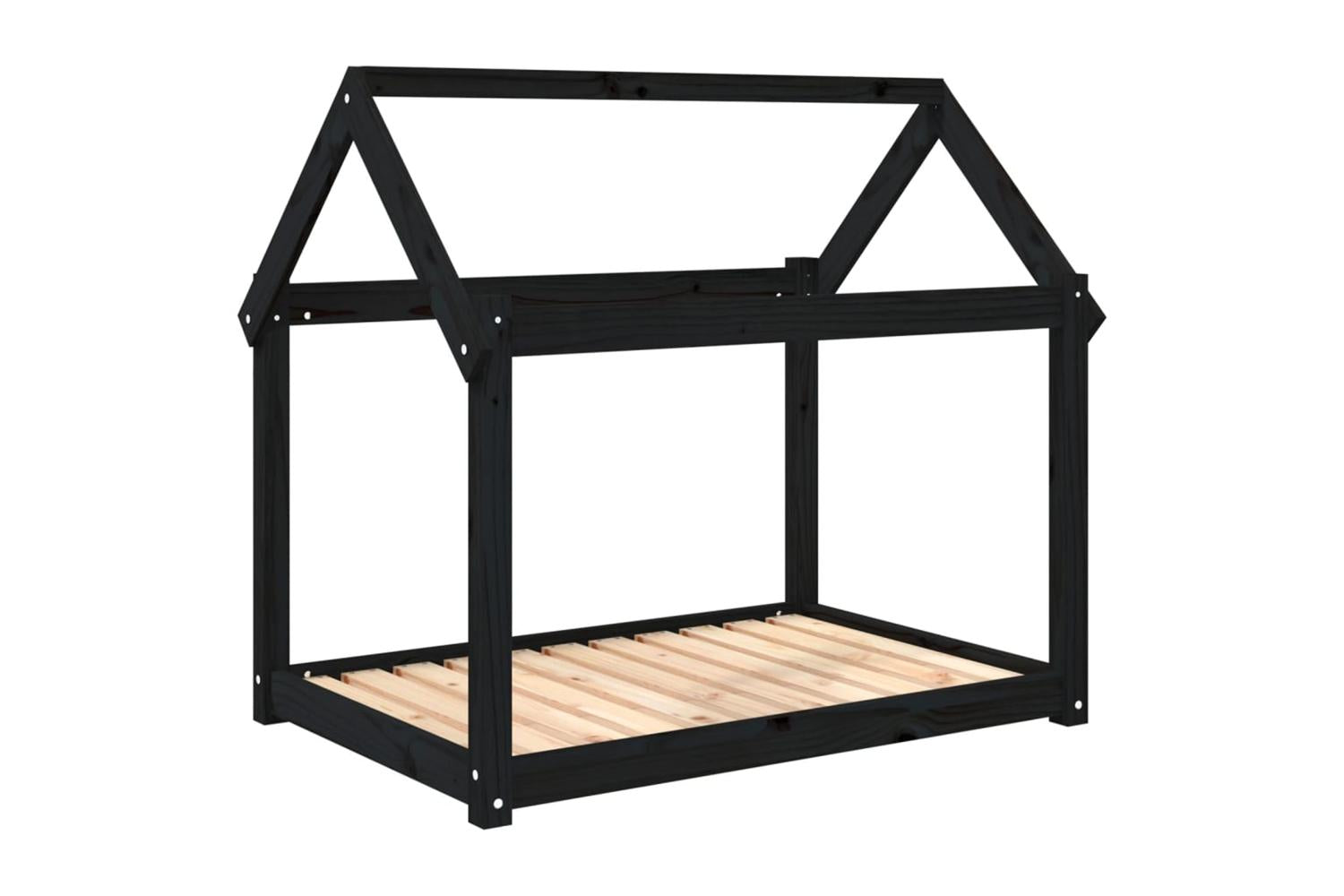 Vidaxl Dog Bed Black 101x70x90 Cm Solid Wood Pine-2