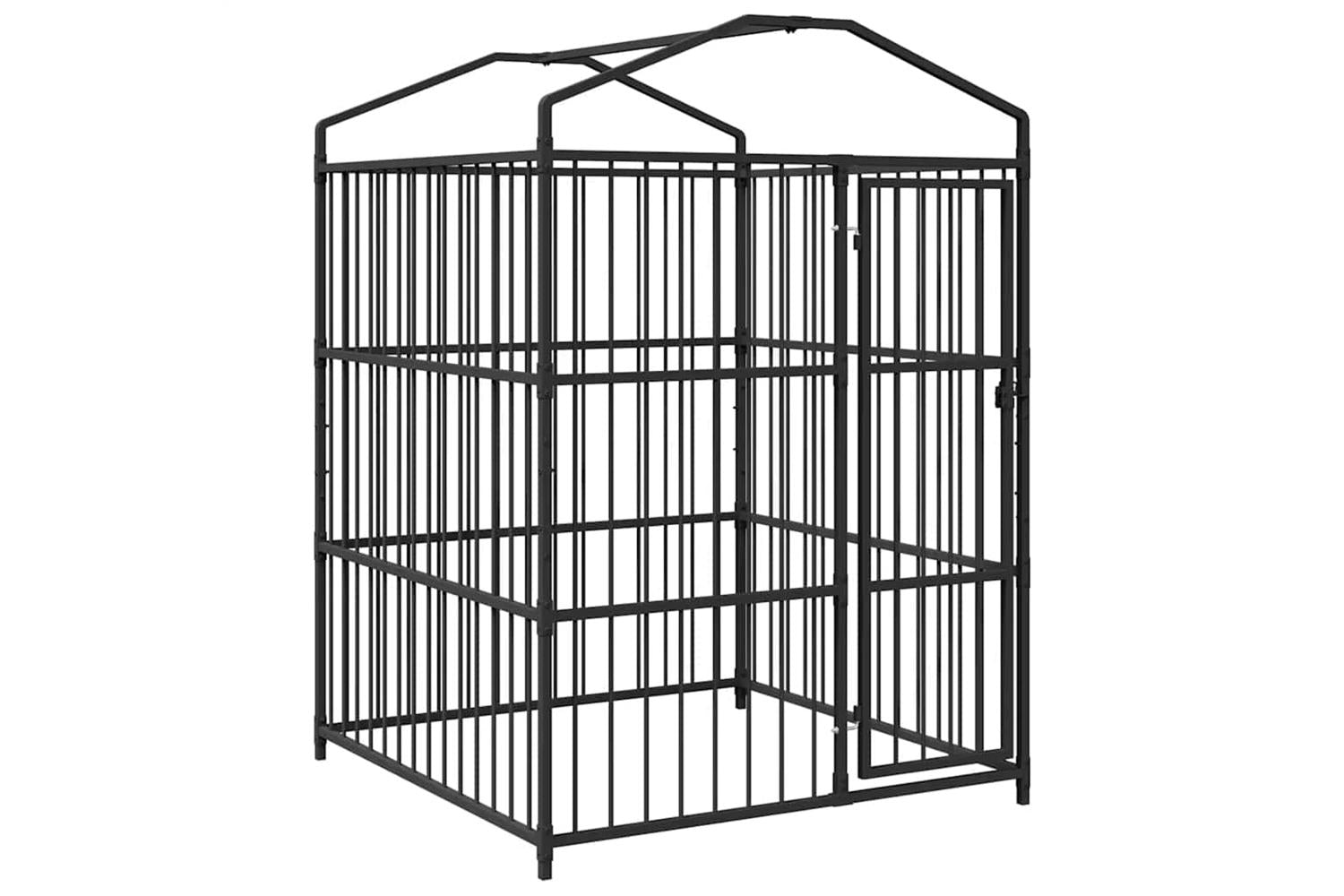 Vidaxl Outdoor Dog Kennel With Roof 150x150x210 Cm-3