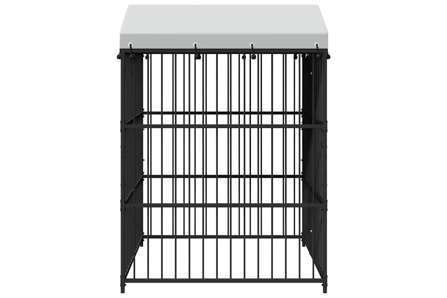 Vidaxl Outdoor Dog Kennel With Roof 150x150x210 Cm-5
