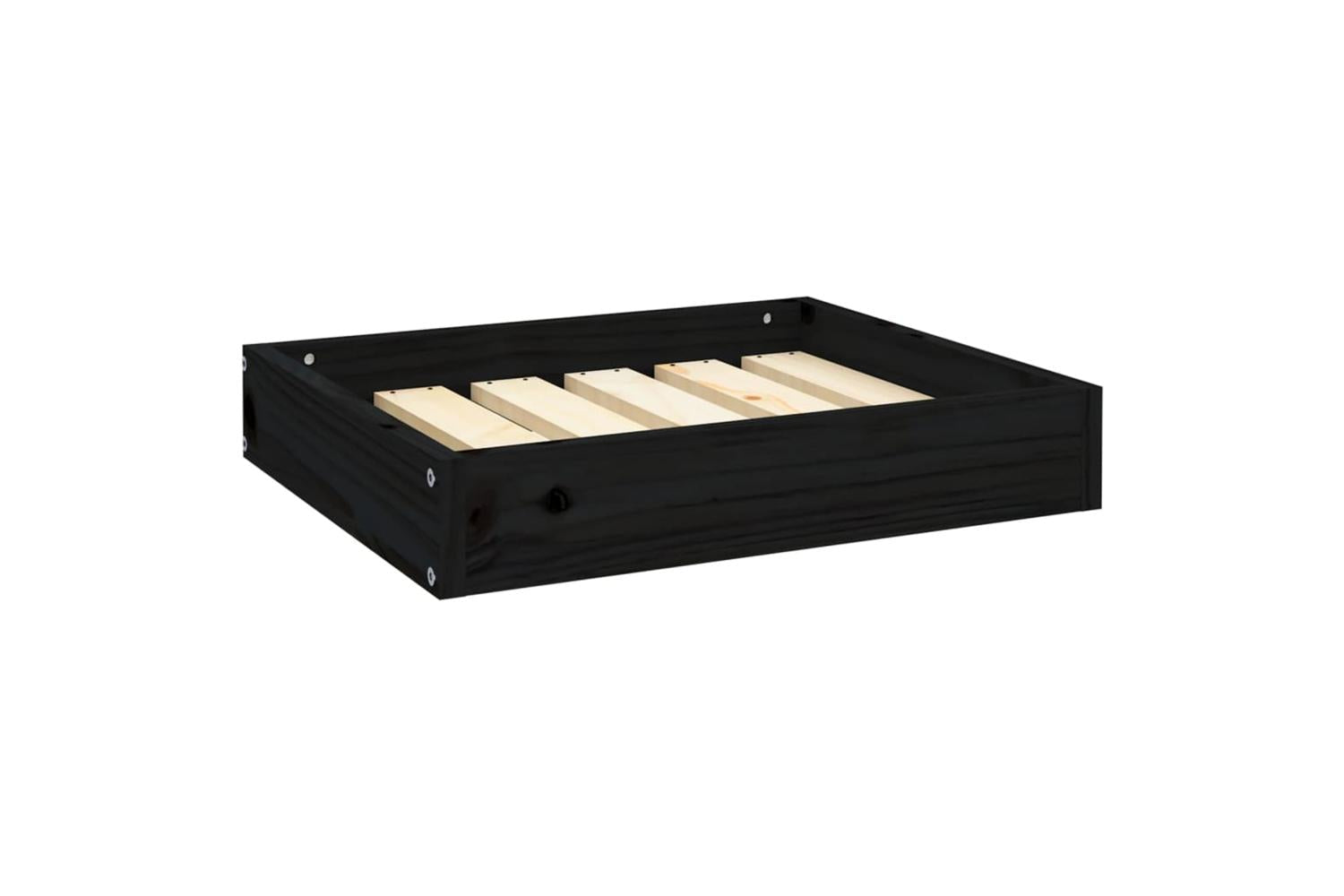 Vidaxl Dog Bed Black 515x44x9 Cm Solid Wood Pine