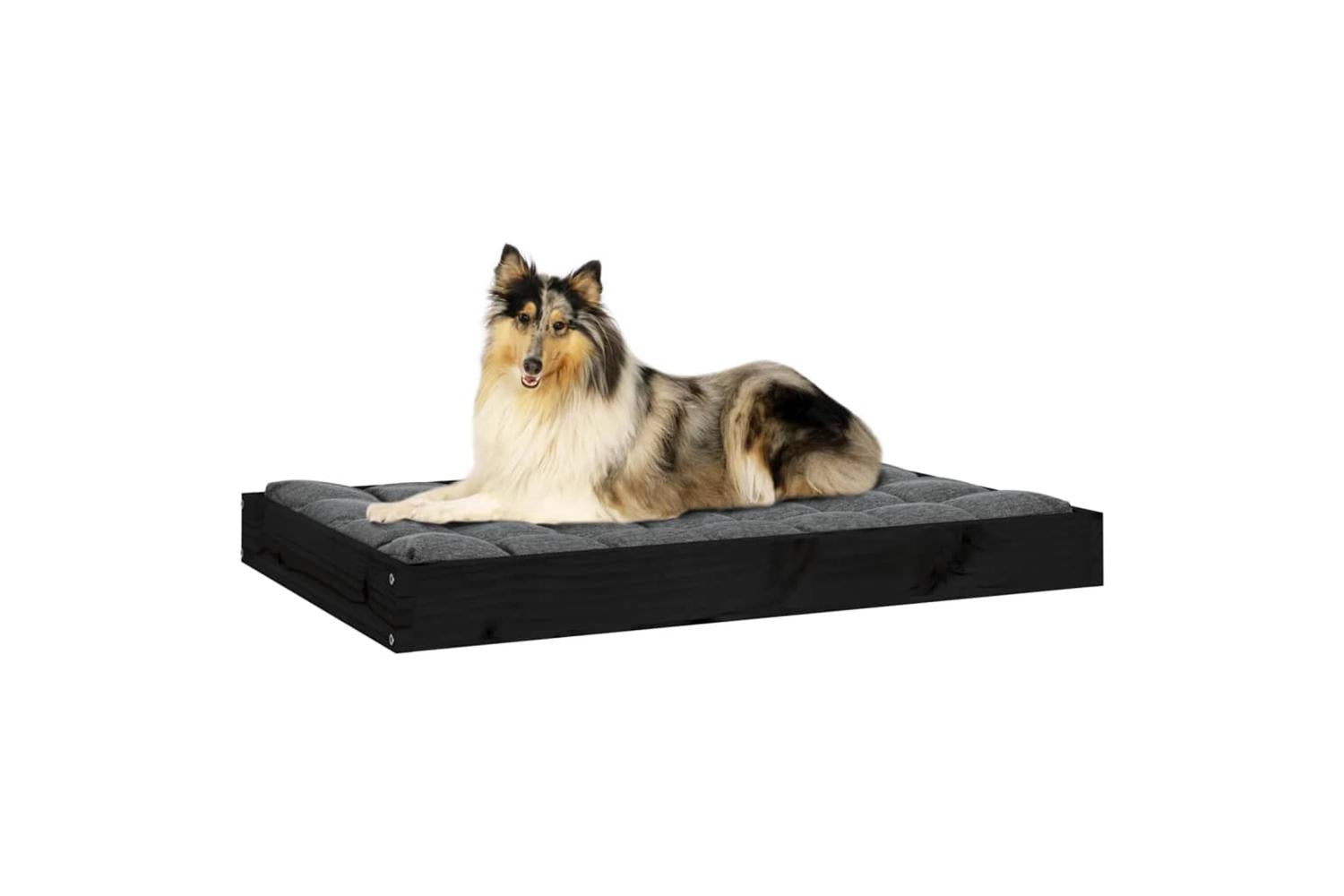 Vidaxl Dog Bed Black 915x64x9 Cm Solid Wood Pine-6
