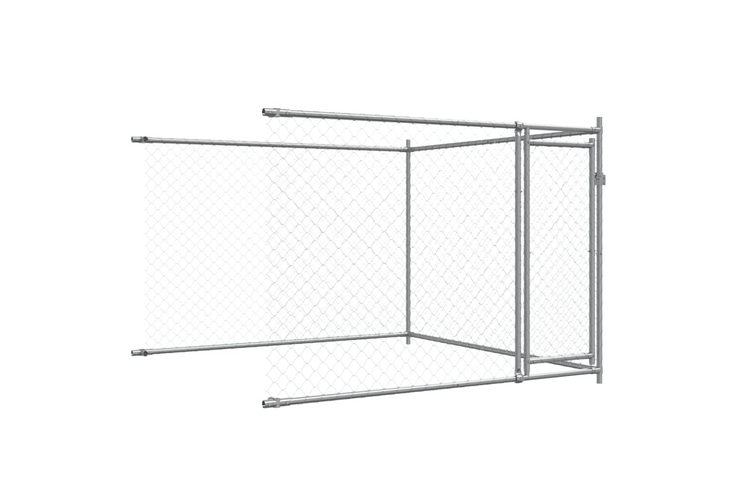 Vidaxl Dog Cage With Doors Grey 8x2x15 M Galvanised Steel-8