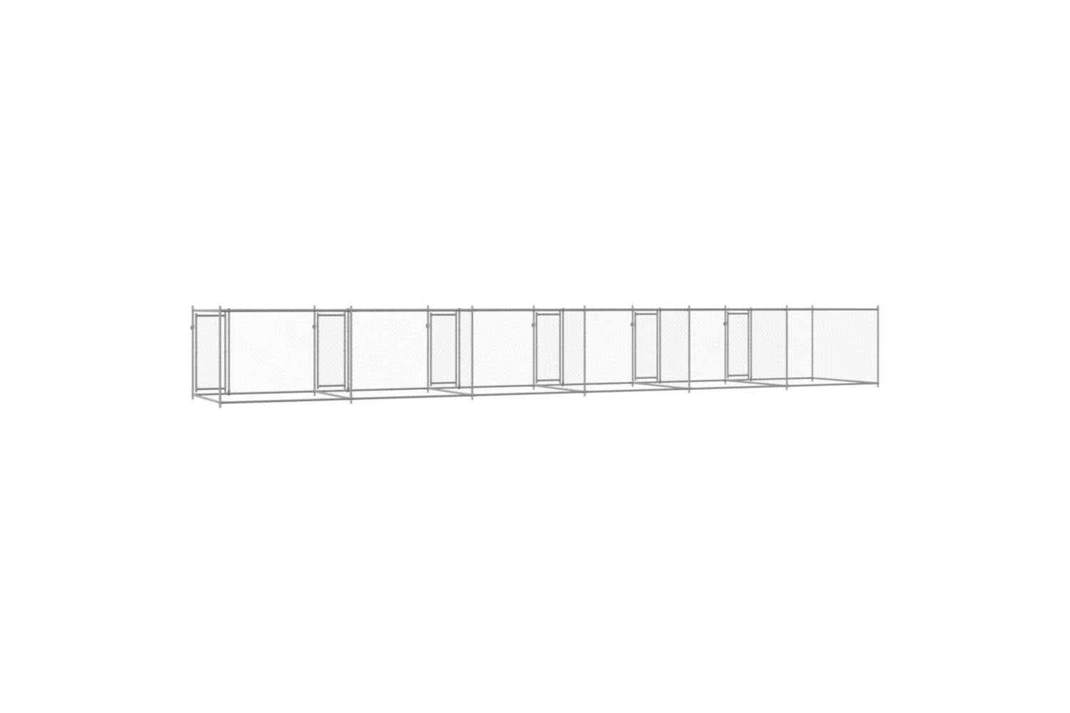 Vidaxl Dog Cage With Doors Grey 12x2x15 M Galvanised Steel-6