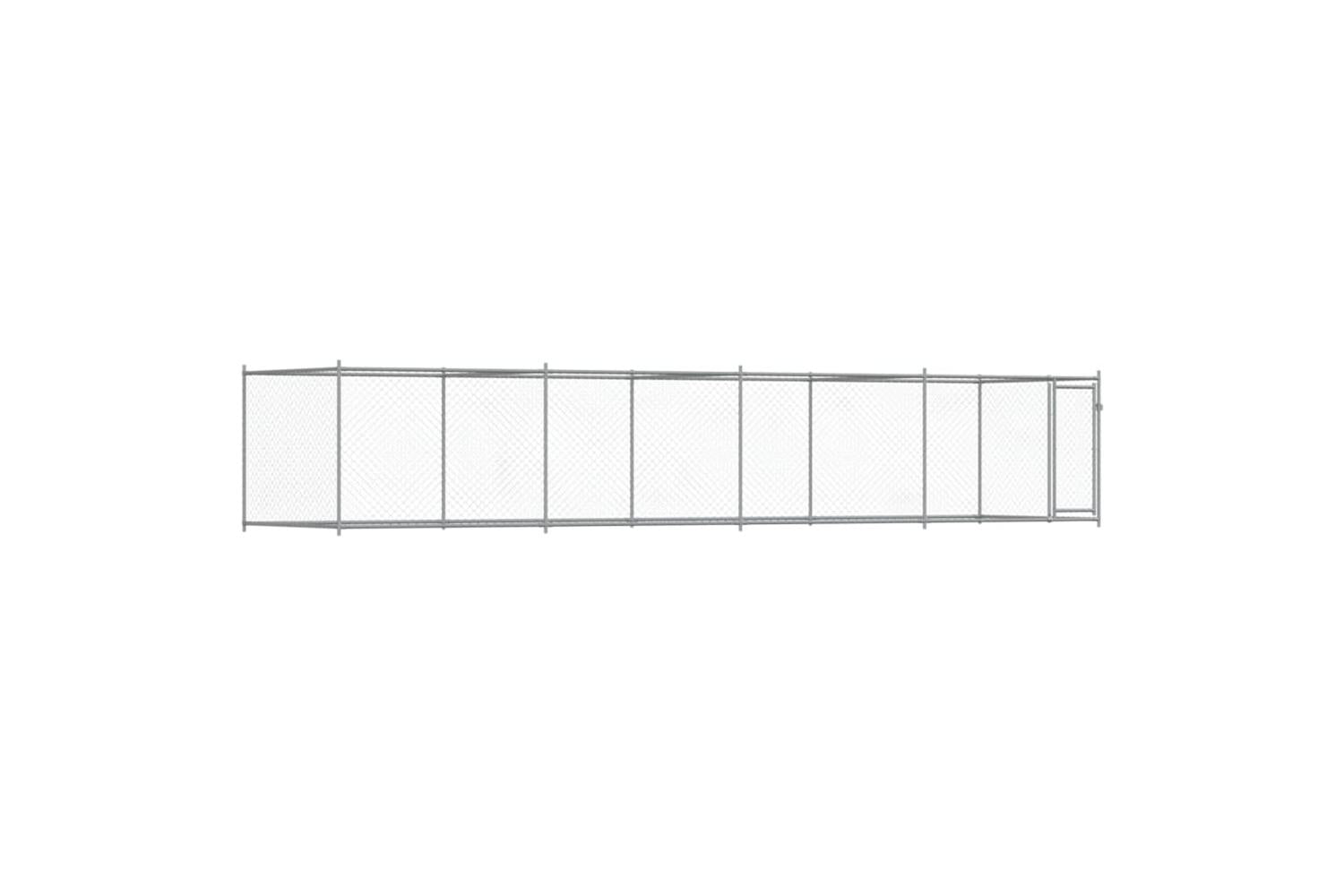 Vidaxl Dog Cage With Door Grey 8x2x15 M Galvanised Steel-2