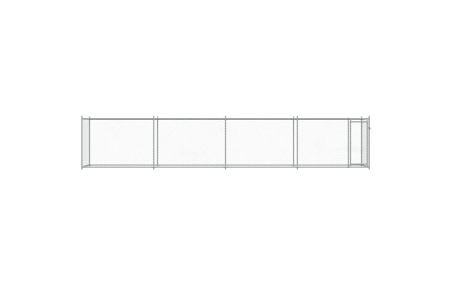 Vidaxl Dog Cage With Door Grey 8x2x15 M Galvanised Steel-4